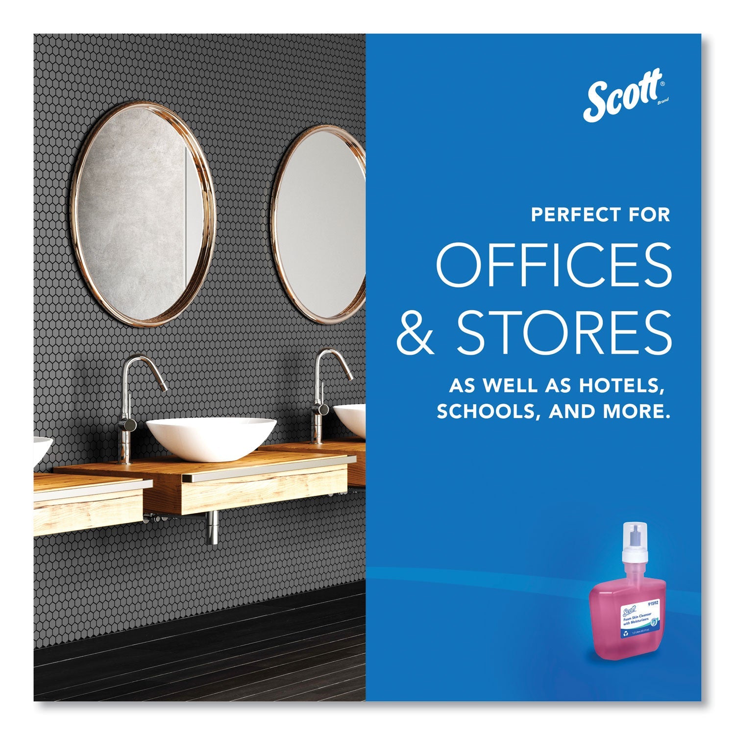 Scott® Pro Foam Skin Cleanser with Moisturizers Refill, Citrus Floral Scent, 1.2 L, 2/Carton