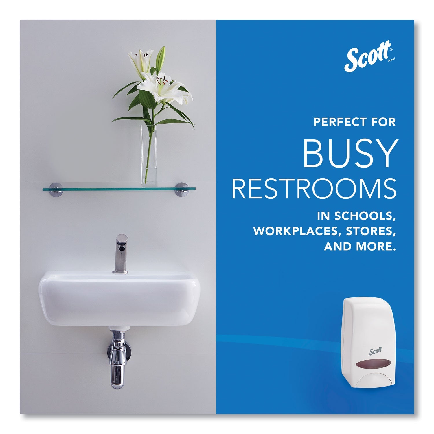 Scott® Essential Manual Skin Care Dispenser, 1,000 Ml, 5 X 5.25 X 8.38, White