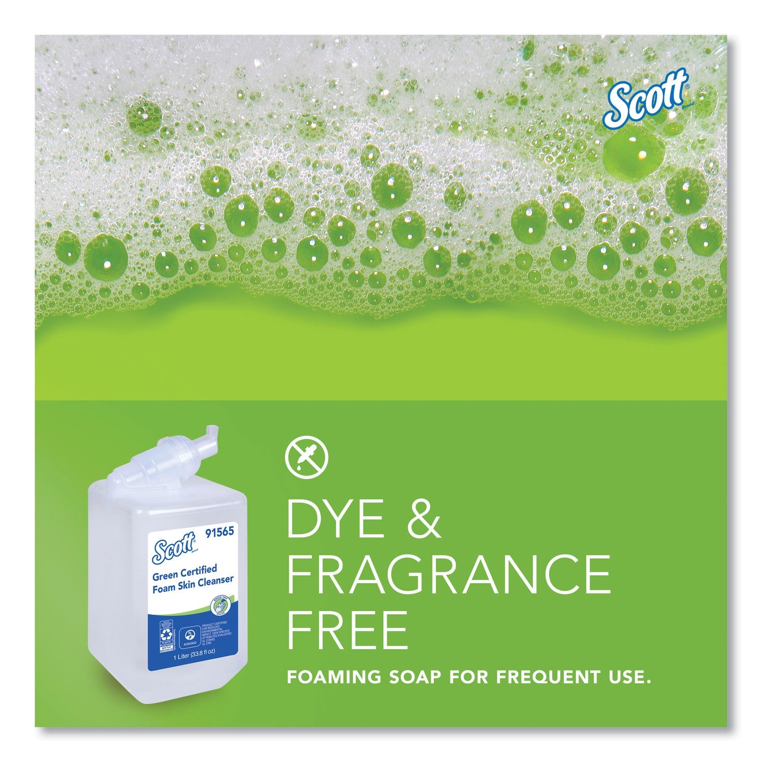 Scott® Essential Green Certified Foam Skin Cleanser Refill, Unscented, 1,000 mL