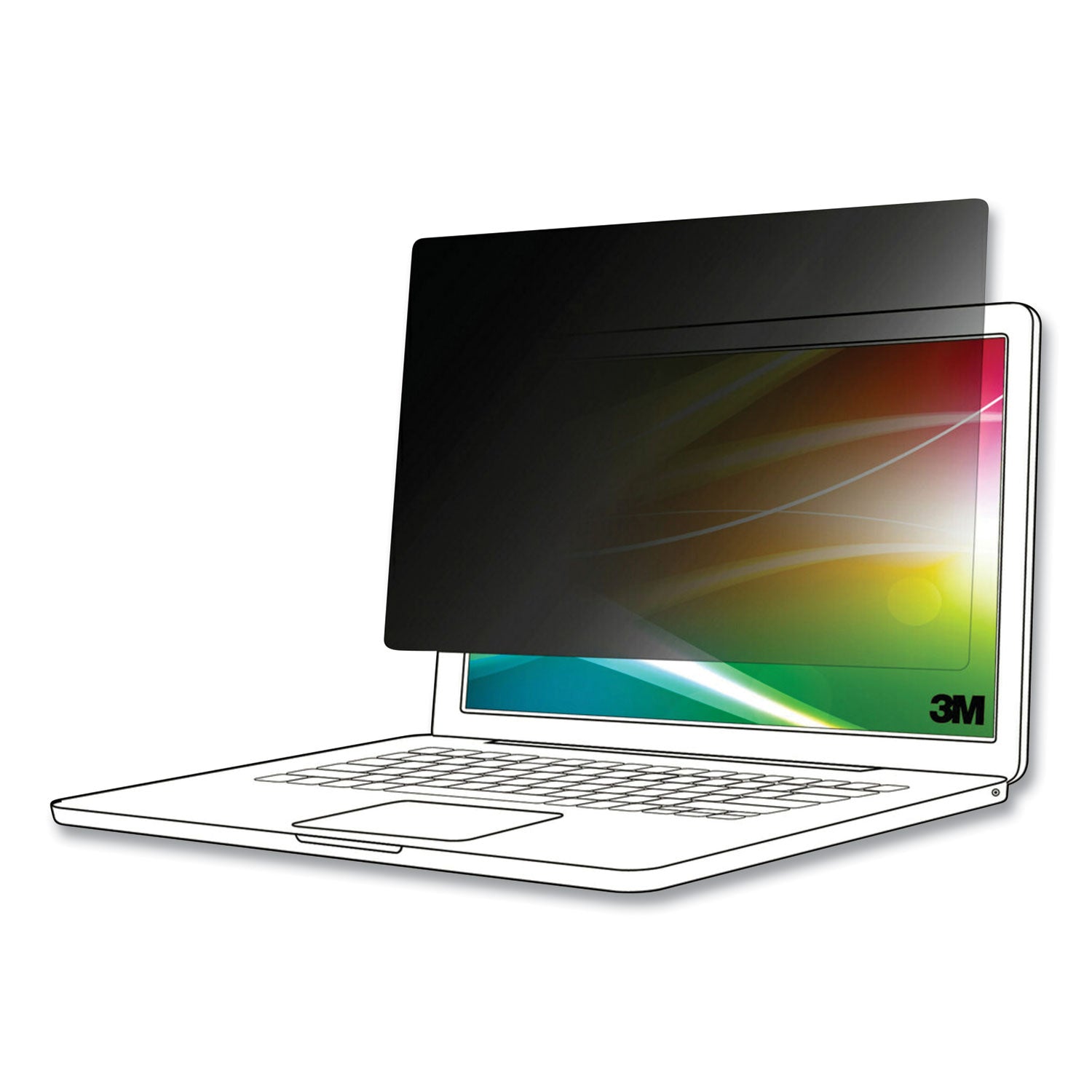 3M™ Bright Screen Privacy Filter for 12.1" Bezel Widescreen, Fits Laptop/2-in-1, 16:10 Aspect Ratio