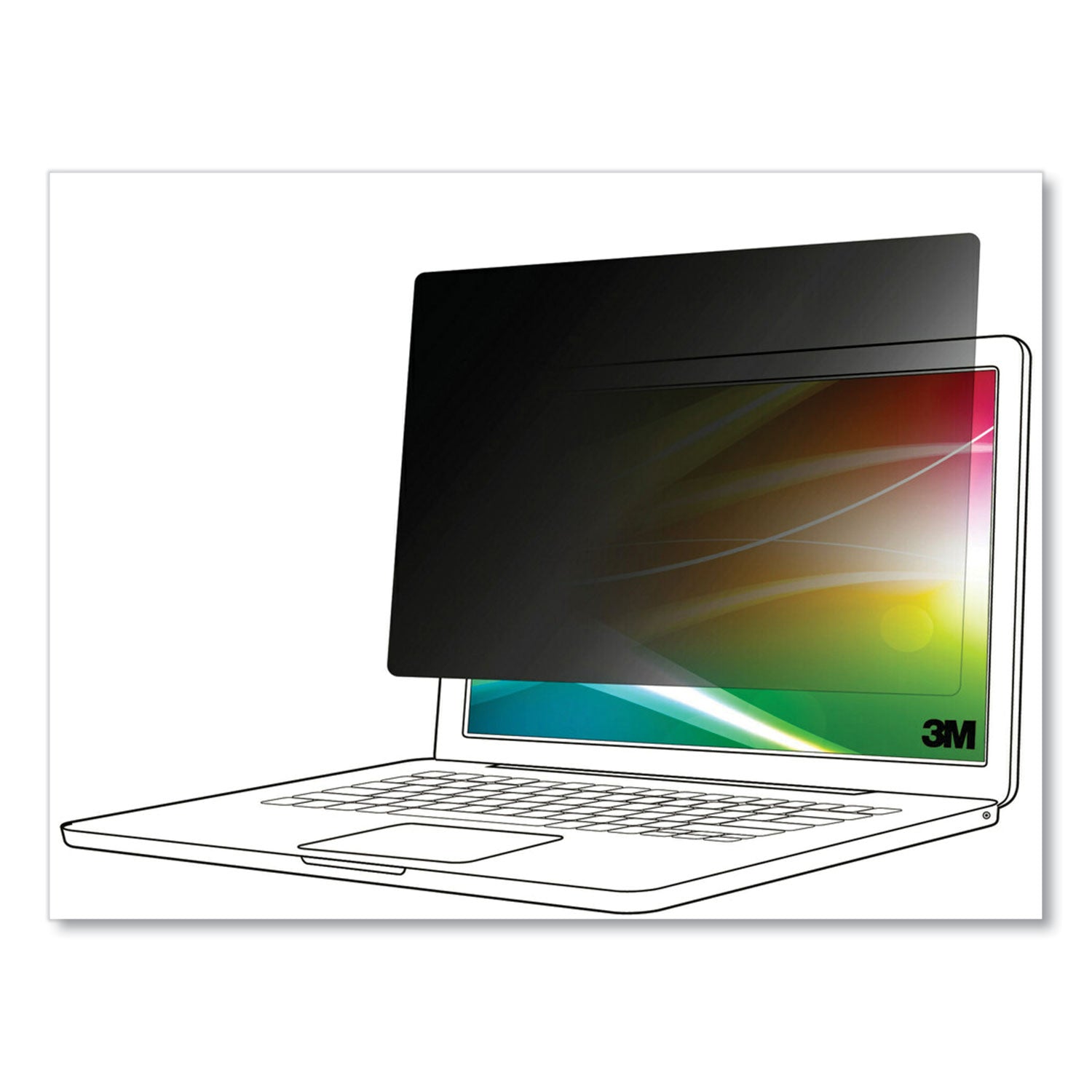 3M™ Bright Screen Privacy Filter for 15:6" Full Screen Widescreen, Fits Laptop/2-in-1, 16:9 Aspect Ratio