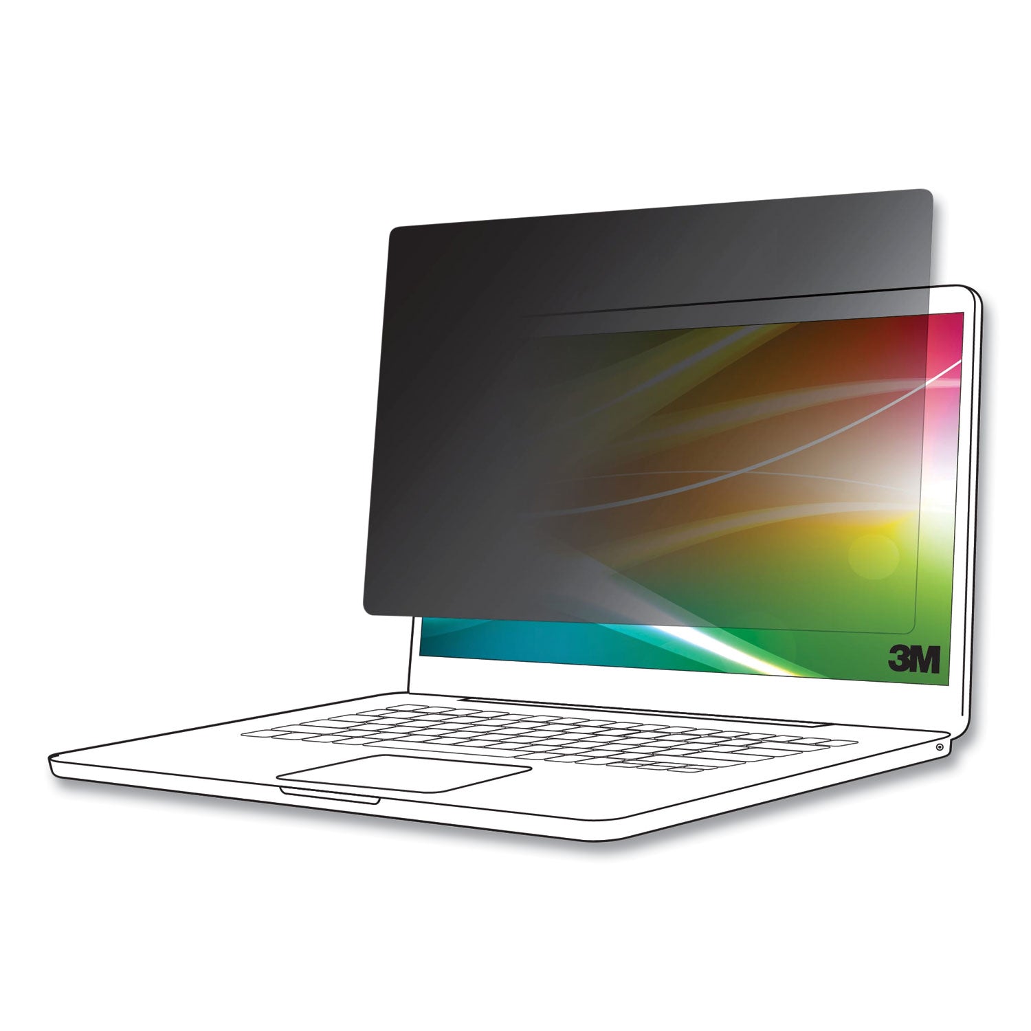 3M™ Bright Screen Privacy Filter for 13.3" Full Screen Widescreen, Fits MacBook Pro 13 M1-M2, 16:10 Aspect Ratio