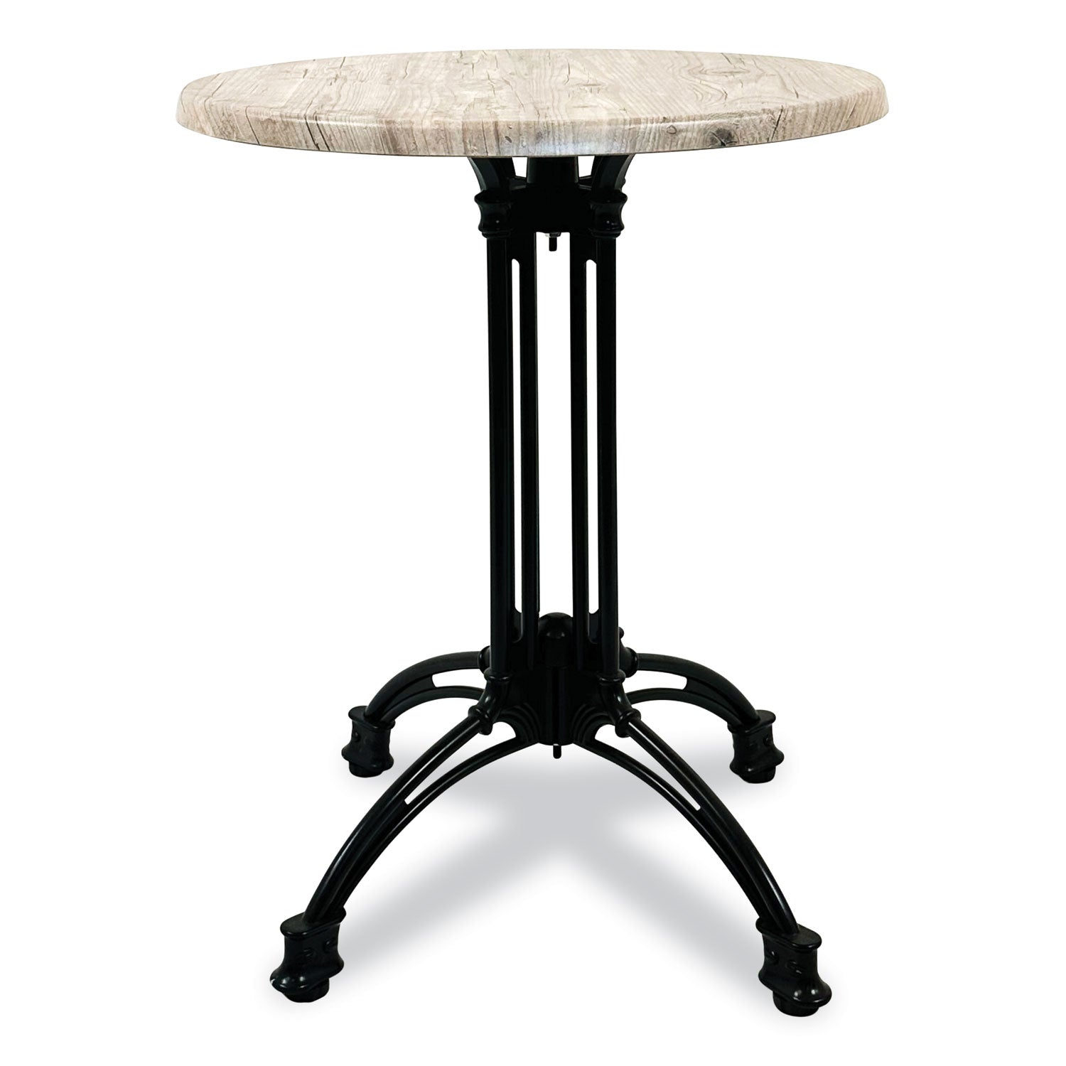 JMC Furniture Topalit Tables, Round, 36" dia x 29"h, Gray Top, Black Iron Base/Legs - Bloom Skins