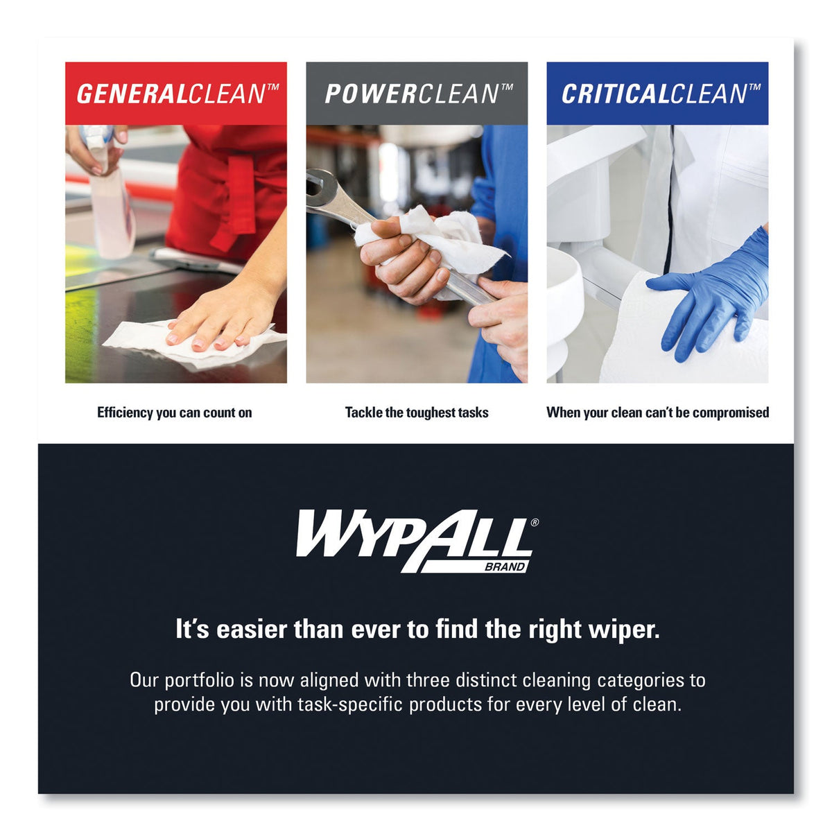 WypAll® General Clean X60 Cloths, Jumbo Roll, 12.5 x 13.4, Blue, 1,100/Roll