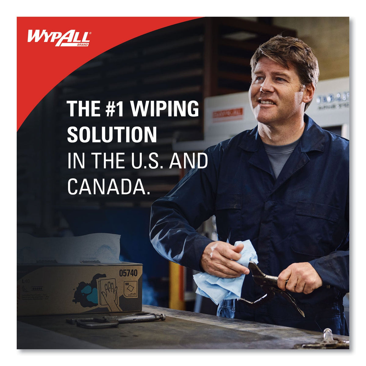 WypAll® X70 Cloths, POP-UP Box, 9.13 x 16.8, White, 100/Box, 10 Boxes/Carton