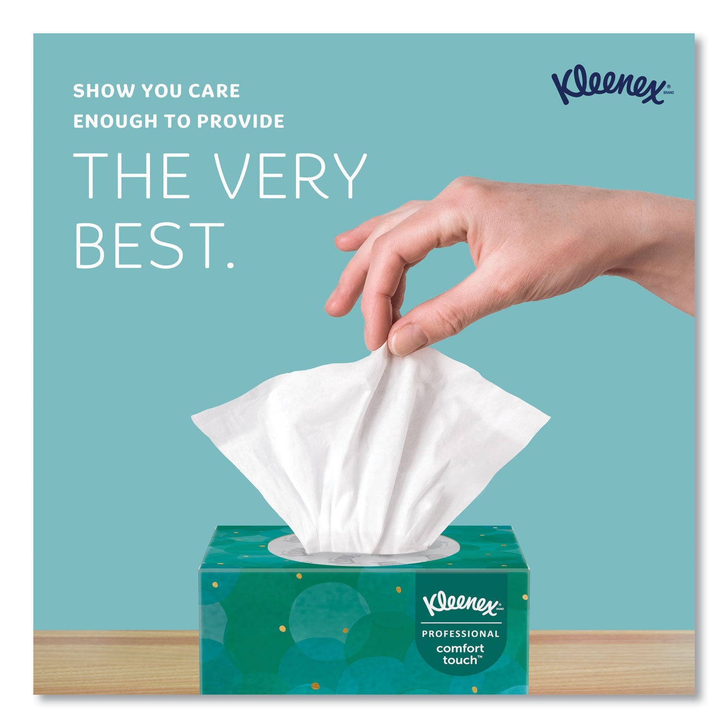 Kleenex® Boutique White Facial Tissue for Business, Pop-Up Box, 2-Ply, 95 Sheets/Box, 6 Boxes/Pack, 6 Packs/Carton
