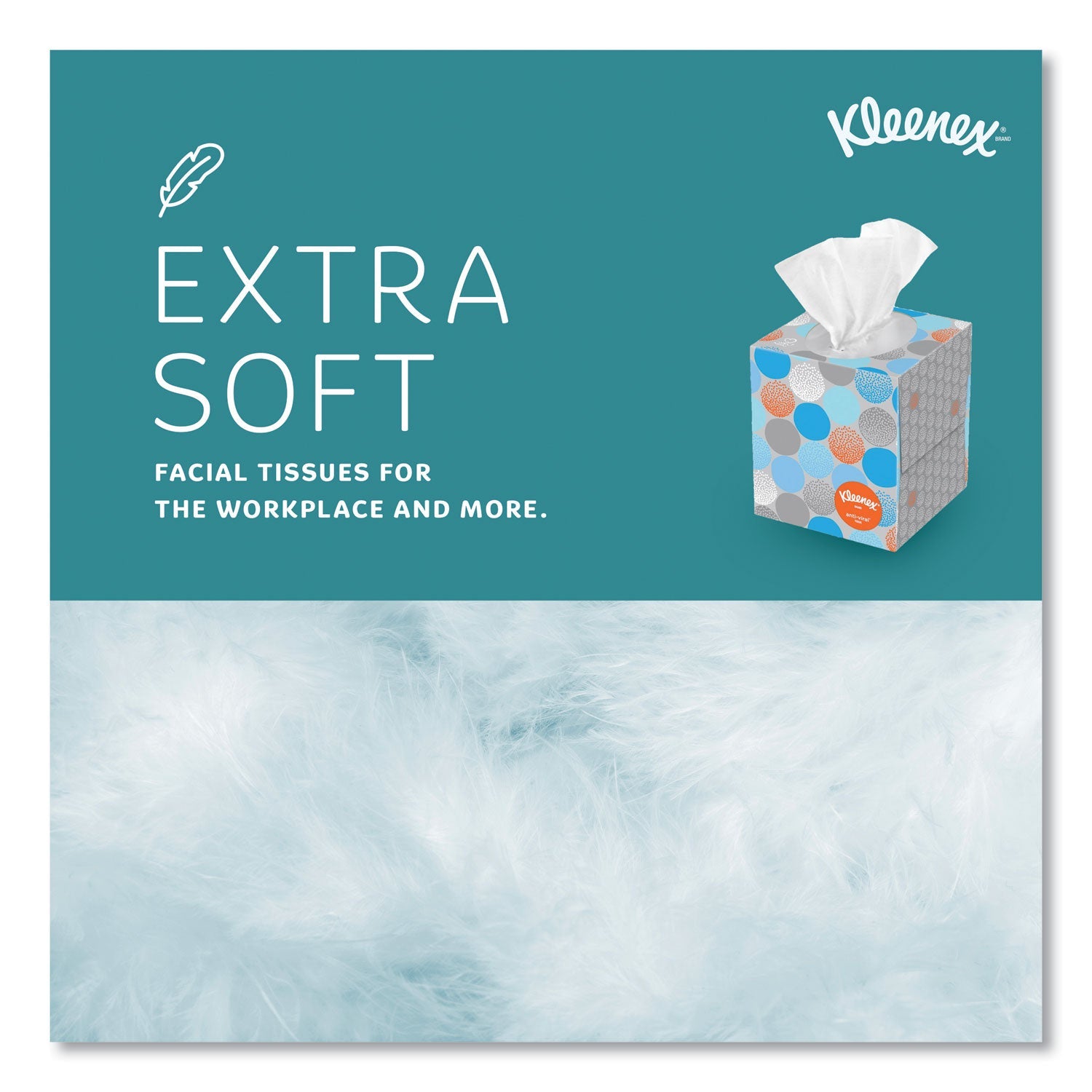 Kleenex® Boutique Anti-Viral Facial Tissue, 3-Ply, White, Pop-Up Box, 60 Sheets/box, 3 Boxes/pack, 4 Packs/carton