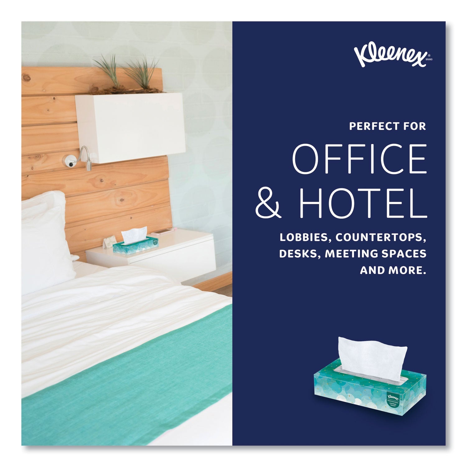 Kleenex® White Facial Tissue for Business, 2-Ply, White, Pop-Up Box, 100 Sheets/Box, 36 Boxes/Carton