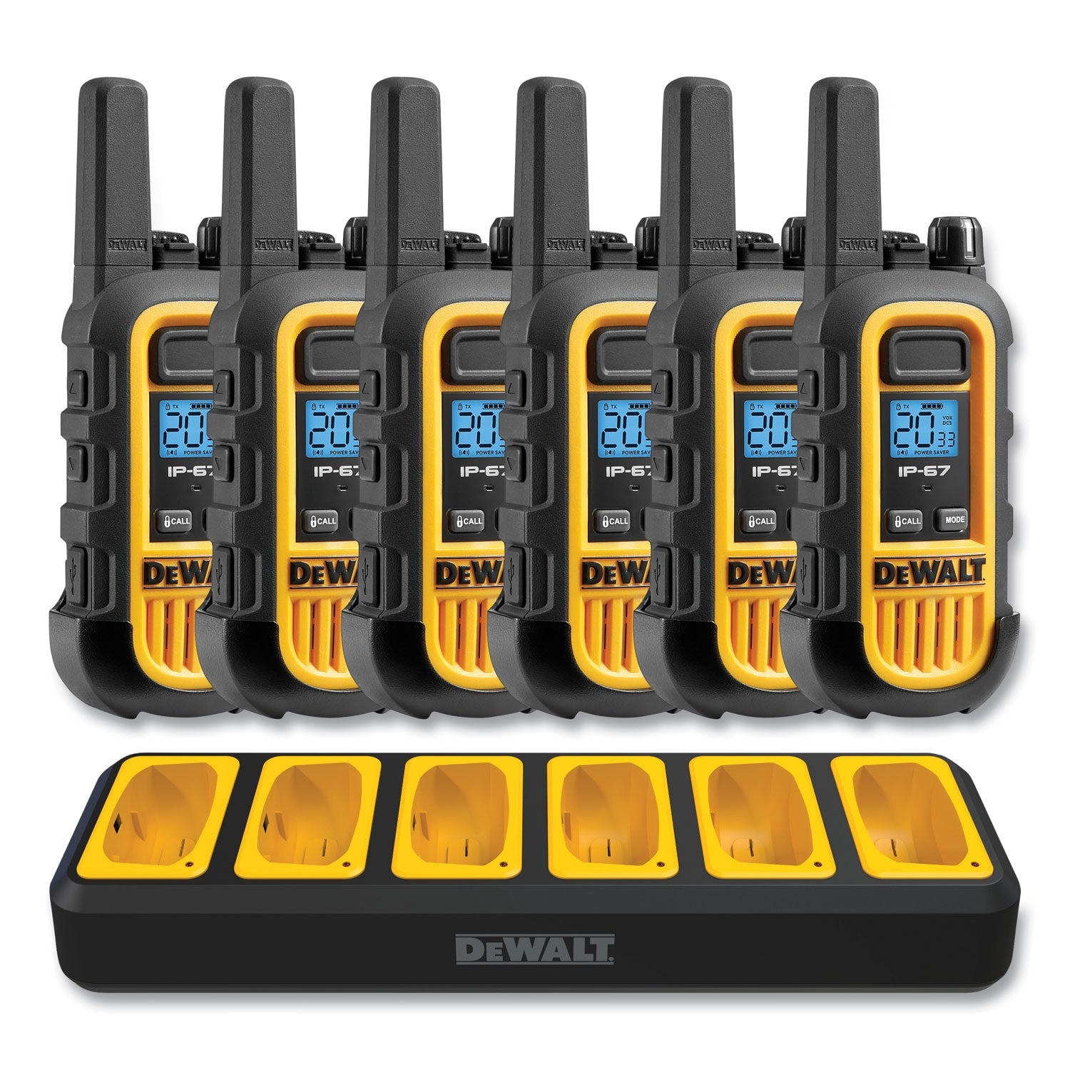 DeWalt® DXFRS300BCH Heavy-Duty Walkie Talkies, 1 W, 22 Channels