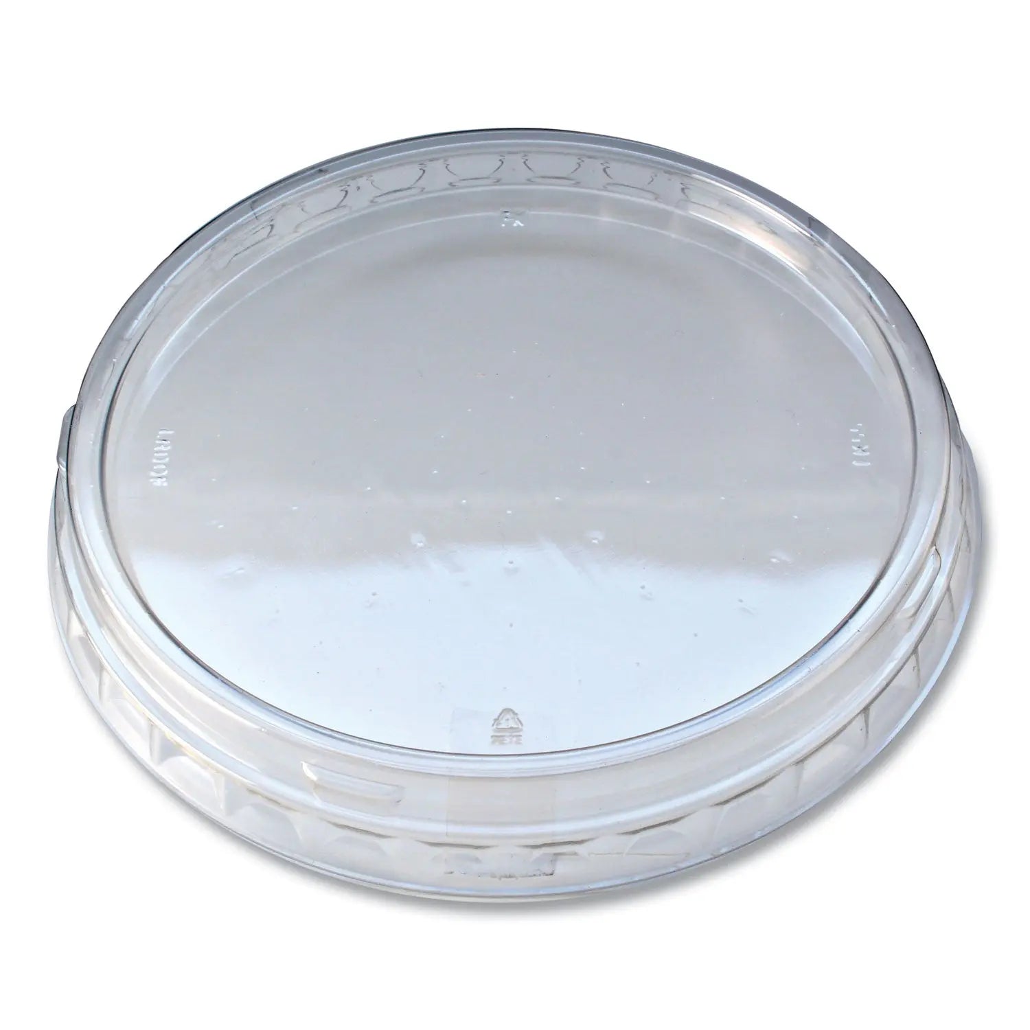 Fabri-Kal® Recycleware Round Deli Container Lids, Flat Outer Fit, Clear, Plastic, 500/Carton
