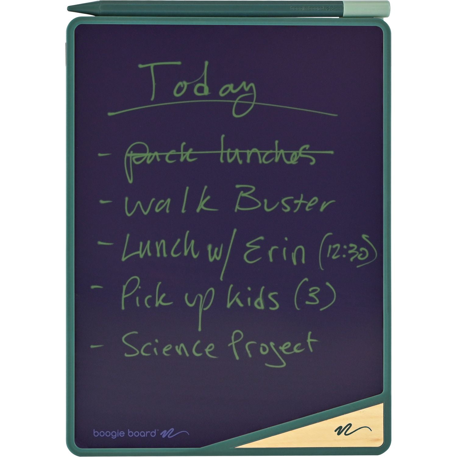 Boogie Board™ VersaBoard Reusable Writing Tablet, LCD Touchscreen, 5.38" x 7.5", Mineral Green/Black