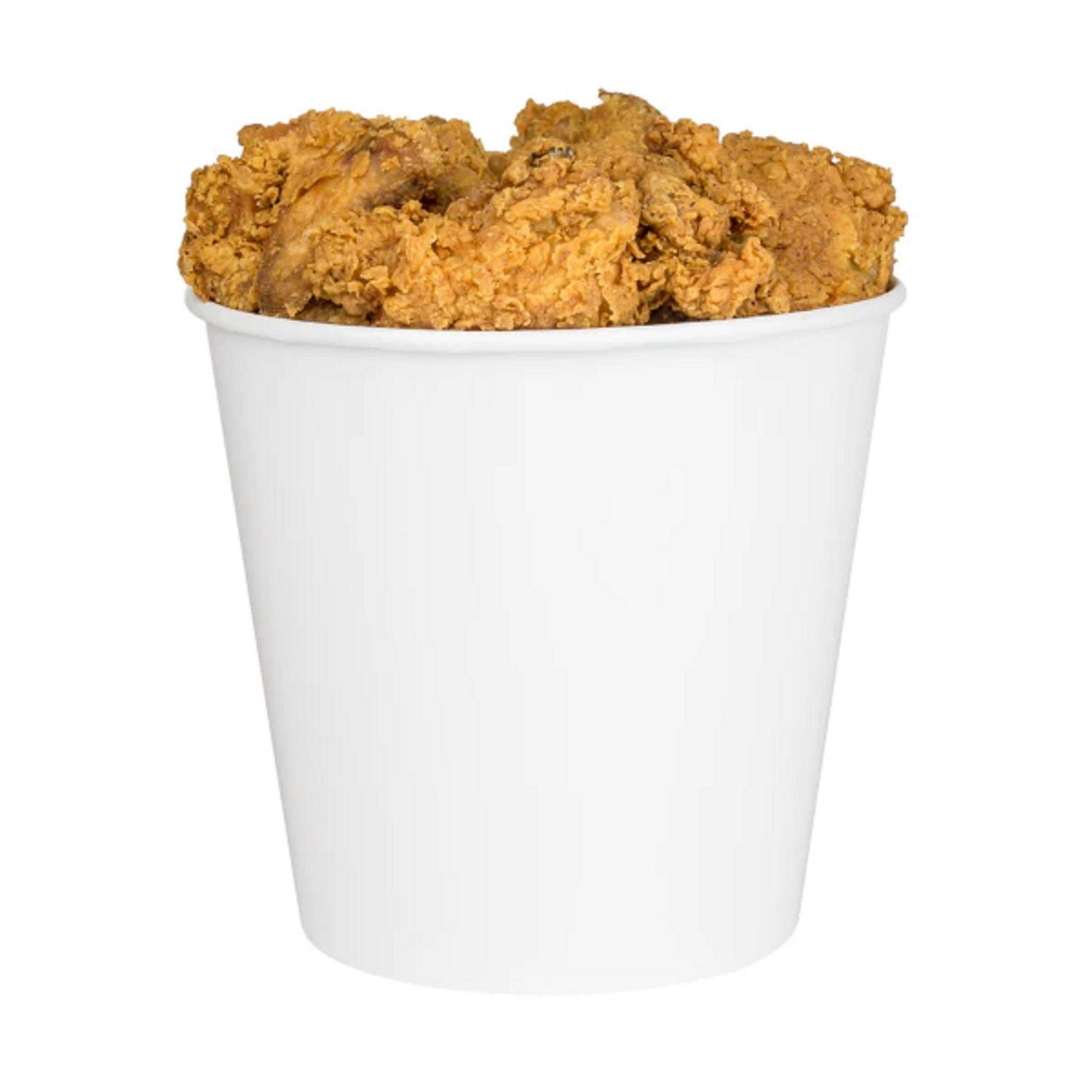 Karat® Food Bucket, 170 oz, 8.9" Diameter x 8.36" h, White, Paper, 150/Carton - Bloom Skins