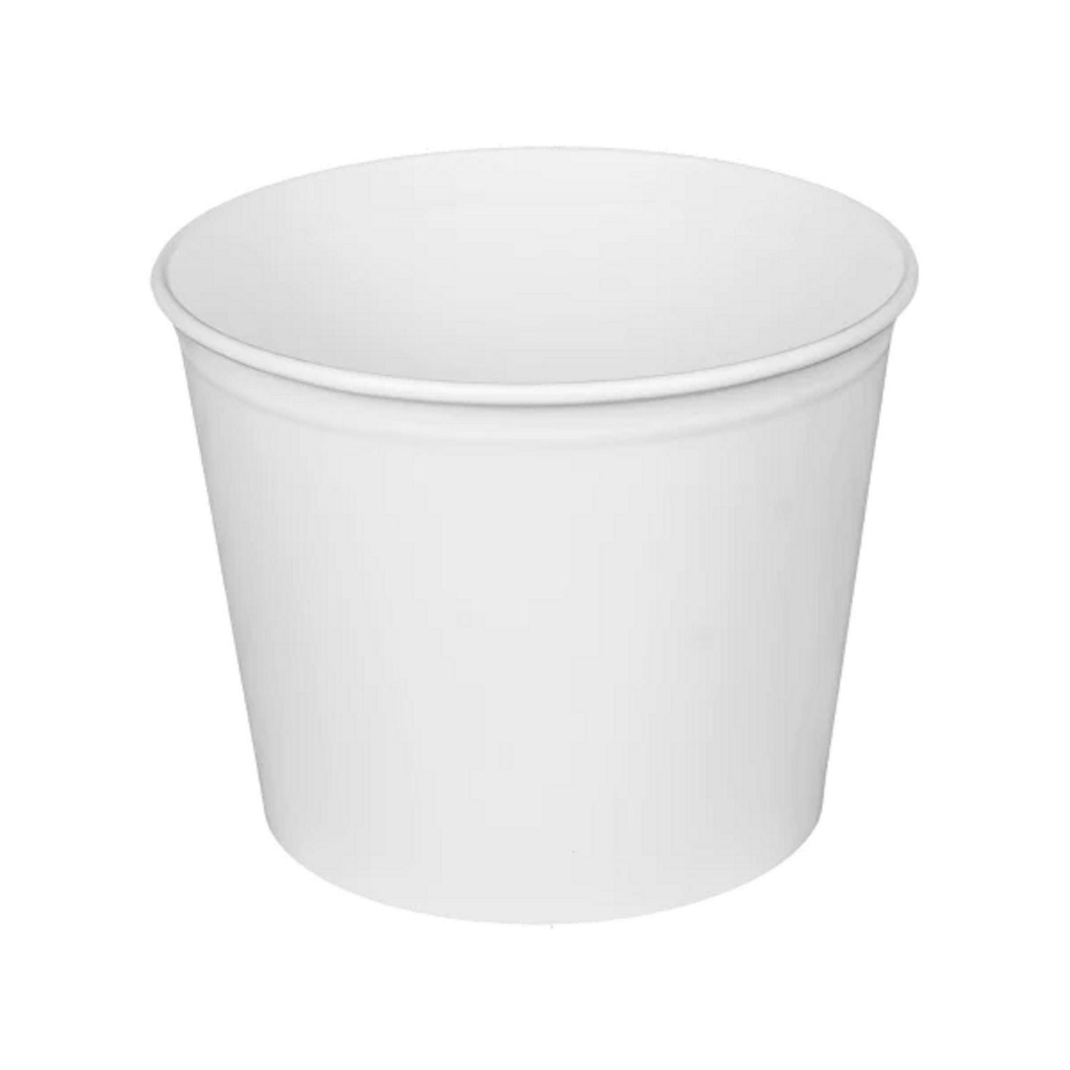 Karat® Food Bucket, 85 oz, 7.36" Diameter x 6" h, White, Paper, 180/Carton - Bloom Skins