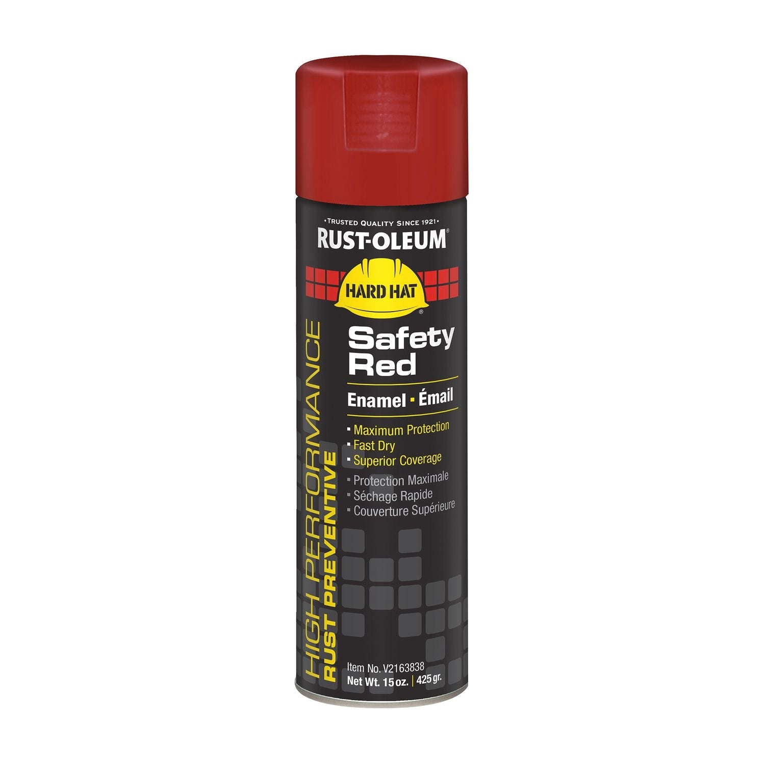 Rust-Oleum® Hard Hat High Performance V2100 System Rust Preventive Enamel Spray Paint, Flat White, 15 oz Aerosol Can, 6/Carton