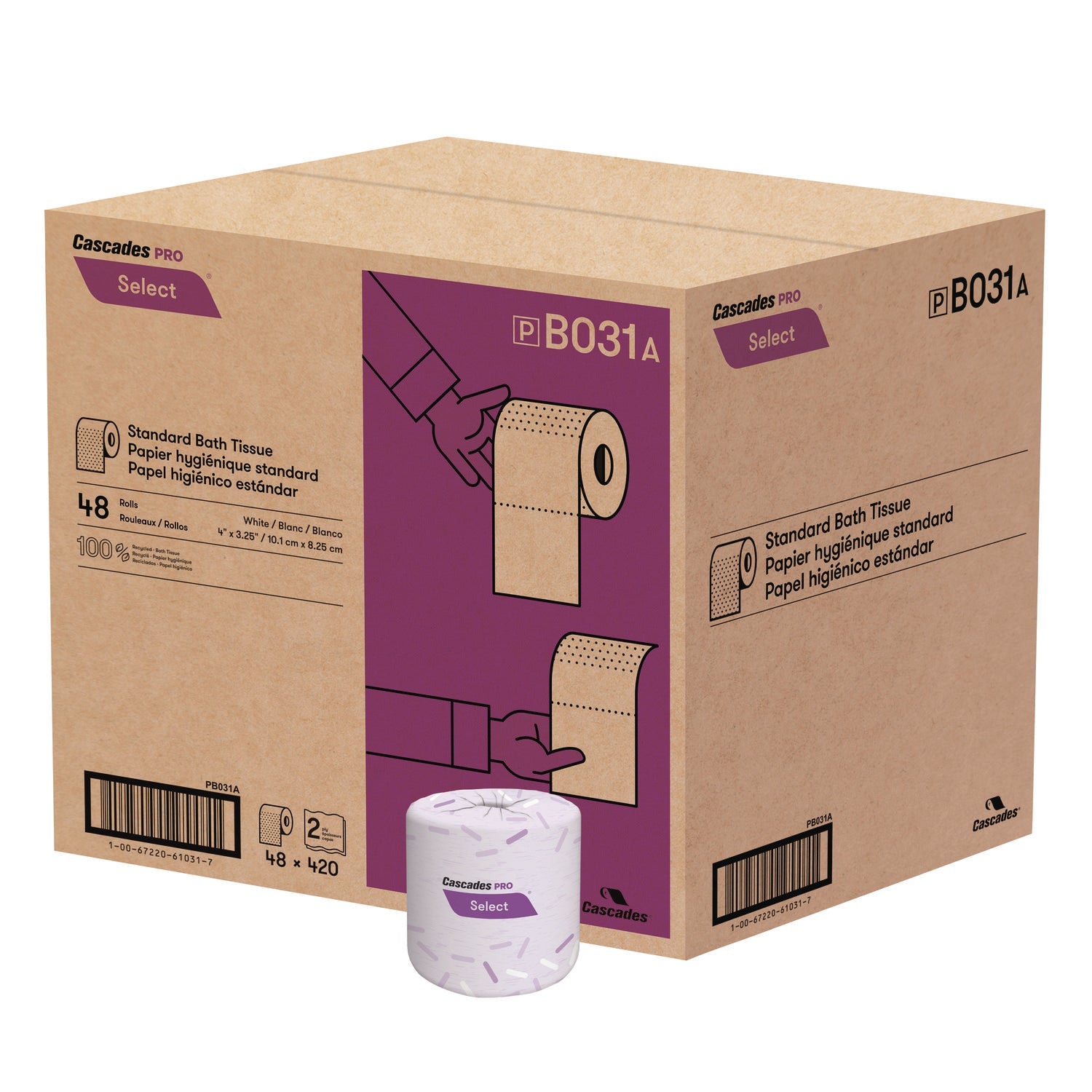 Cascades PRO Select Standard Bath Tissue | 48/CTN