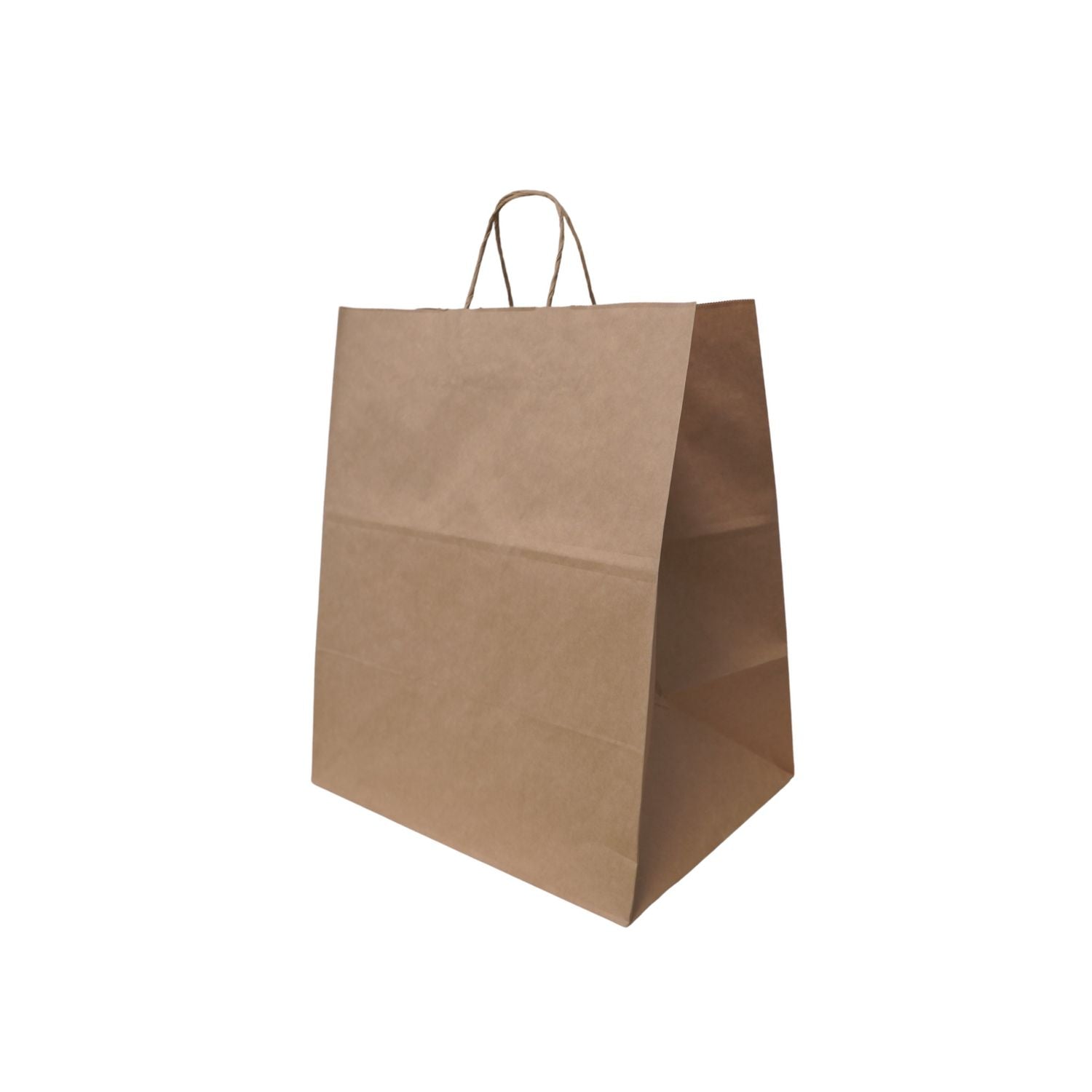 Solupac™ Emporium Twist Handle Bag, Natural Twisted-Paper Handles, 14" x 9.84" x 15.5", Natural, 200/Carton