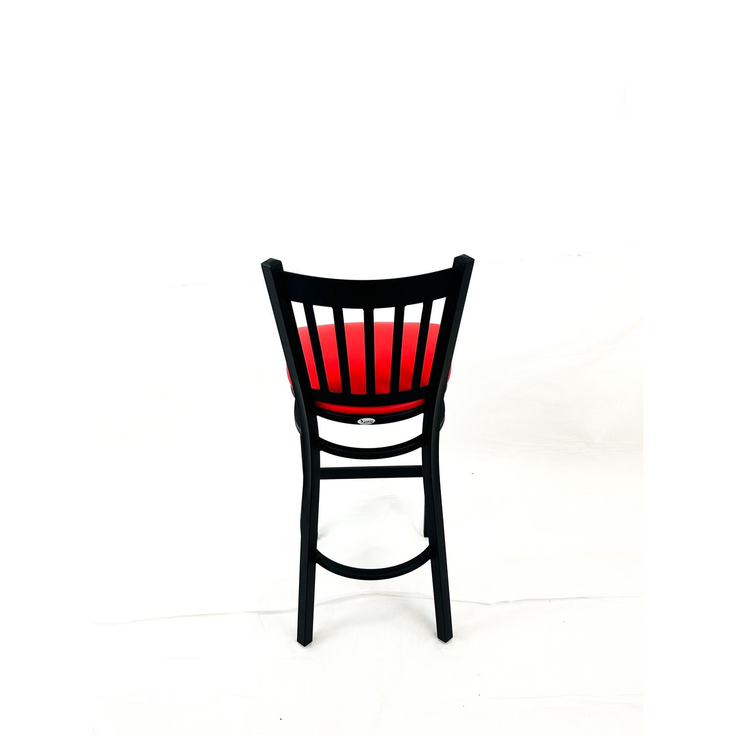 JMC Furniture Cobra Series Barstool, Supports Up to 300 lb, 28.5" Seat Height, Red Seat, Black Back, Black Base - Bloom Skins