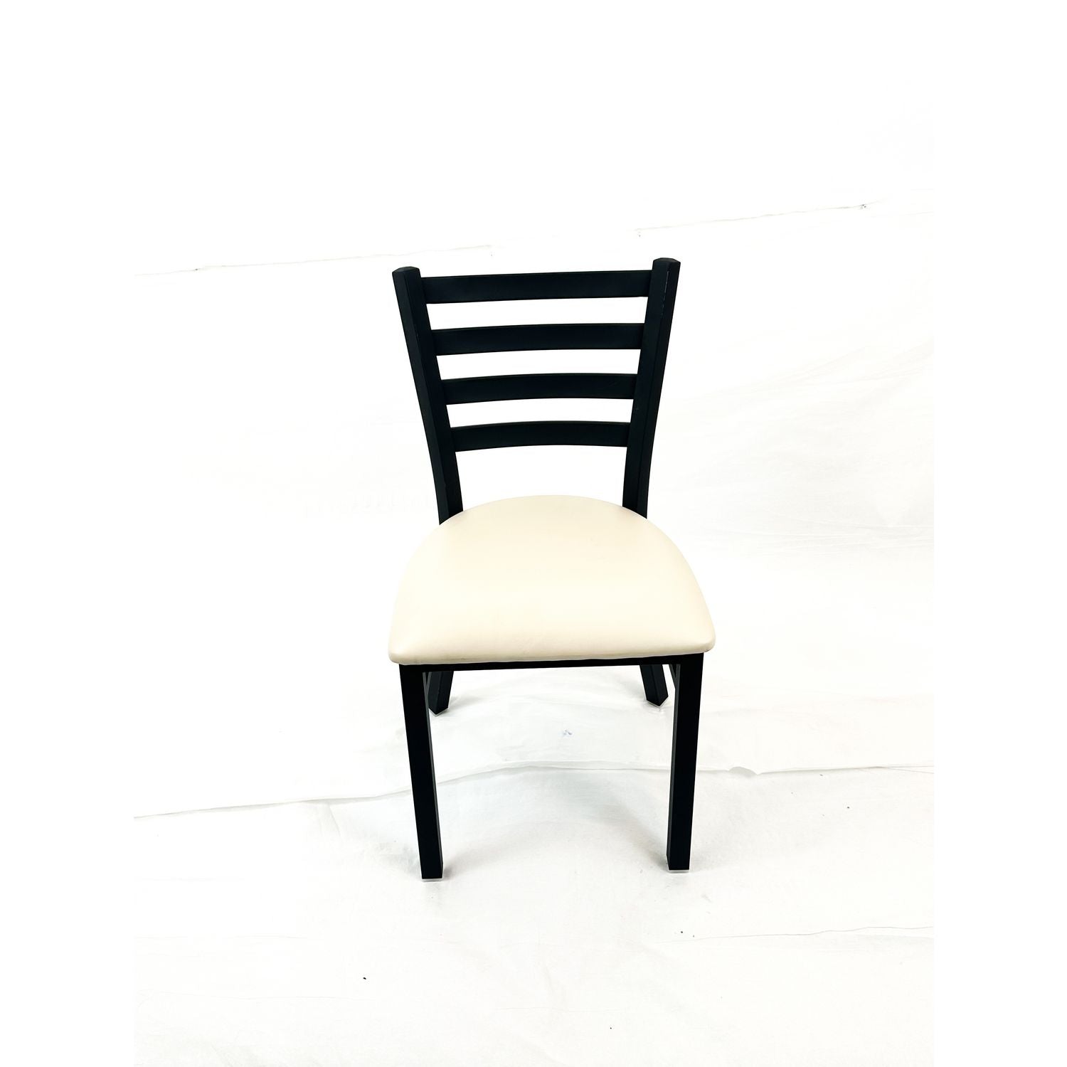JMC Furniture White Horse Series Side Chairs, Supports Up to 300 lb, 18" Seat Height, Cream Seat, Black Back, Black Base - Bloom Skins
