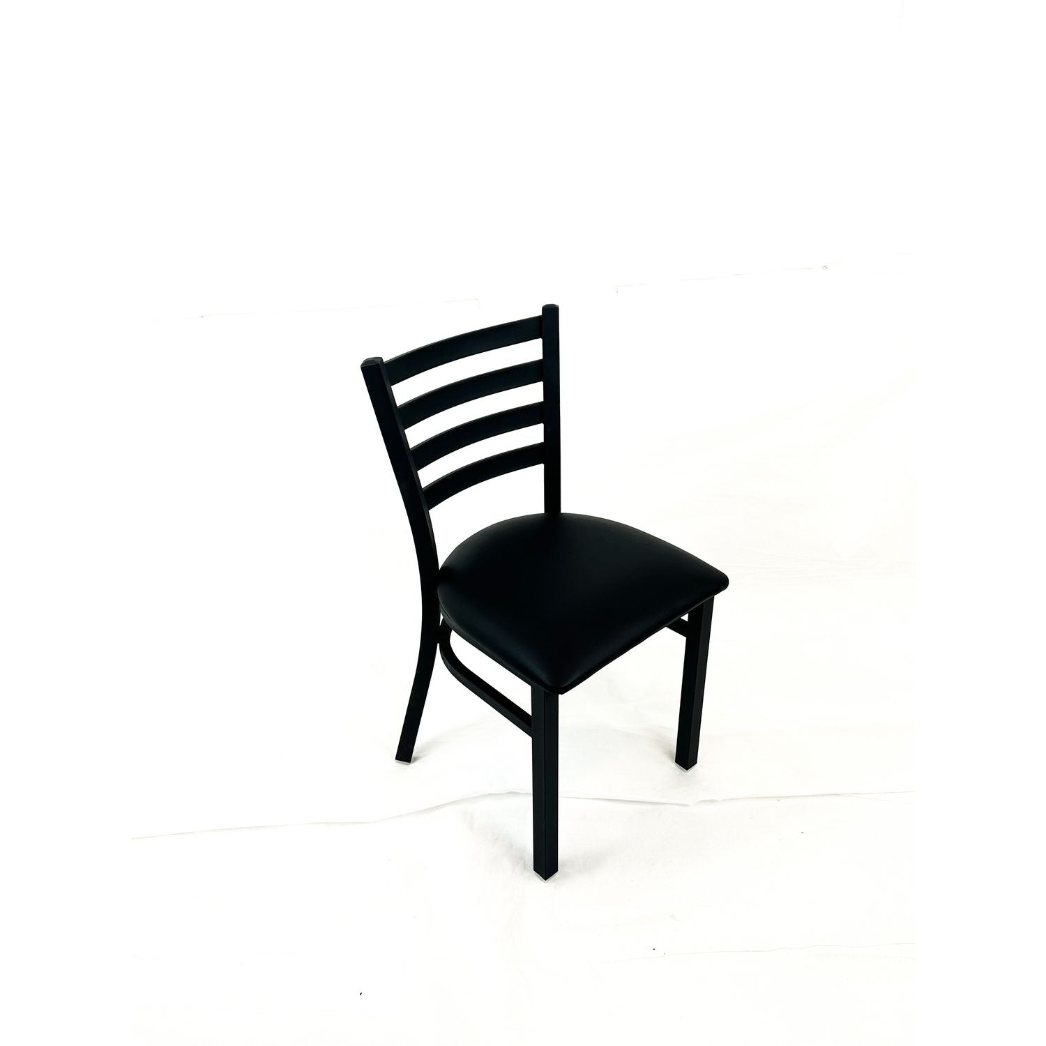 JMC Furniture White Horse Series Side Chairs, Supports Up to 300 lb, 18" Seat Height, Black Seat, Black Back, Black Base - Bloom Skins