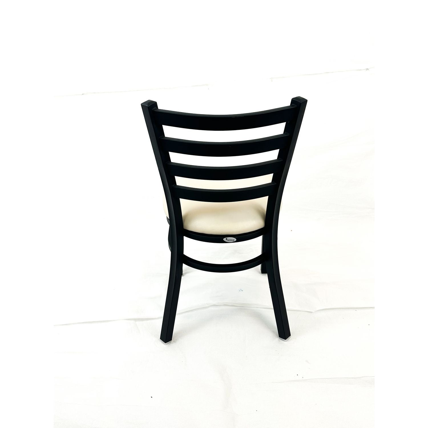 JMC Furniture White Horse Series Side Chairs, Supports Up to 300 lb, 18" Seat Height, Cream Seat, Black Back, Black Base - Bloom Skins