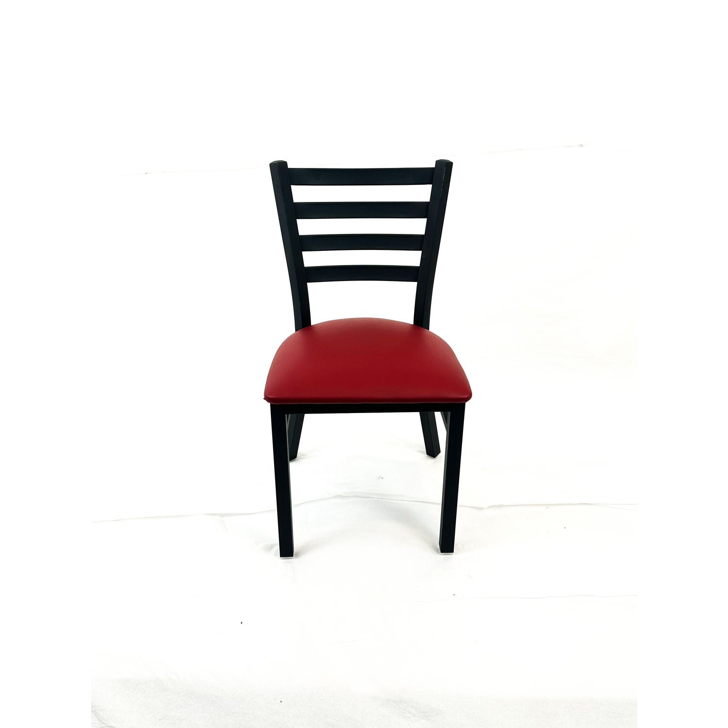 JMC Furniture White Horse Series Side Chairs, Supports Up to 300 lb, 18" Seat Height, Burgundy Seat, Black Back, Black Base - Bloom Skins