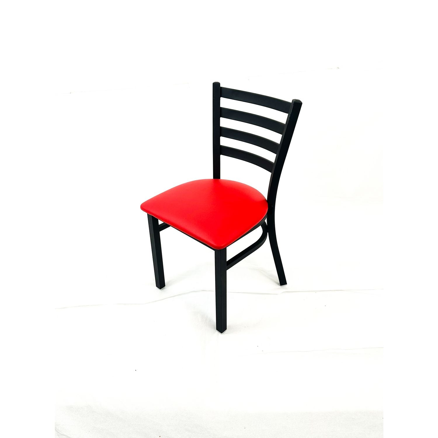 JMC Furniture White Horse Series Side Chairs, Supports Up to 300 lb, 18" Seat Height, Red Seat, Black Back, Black Base - Bloom Skins