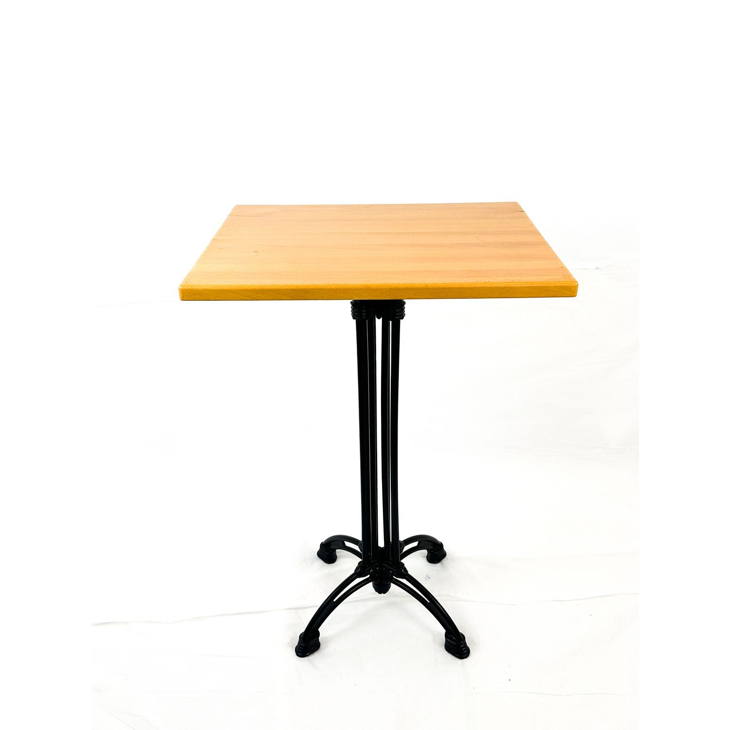 JMC Furniture Solid Wood Tables, Cast Iron Base, Square, 36w x 36d x 43.75h, Natural
