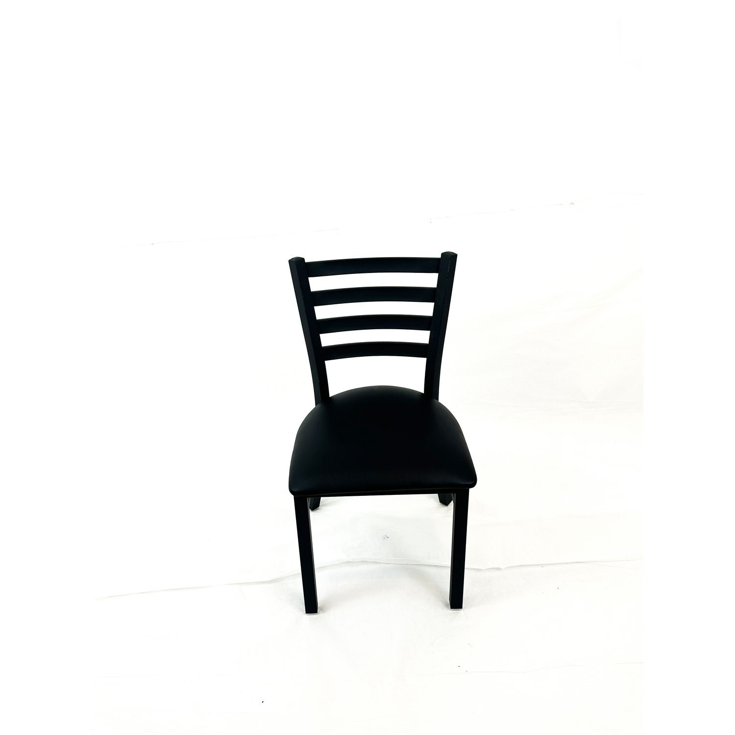 JMC Furniture White Horse Series Side Chairs, Supports Up to 300 lb, 18" Seat Height, Black Seat, Black Back, Black Base - Bloom Skins