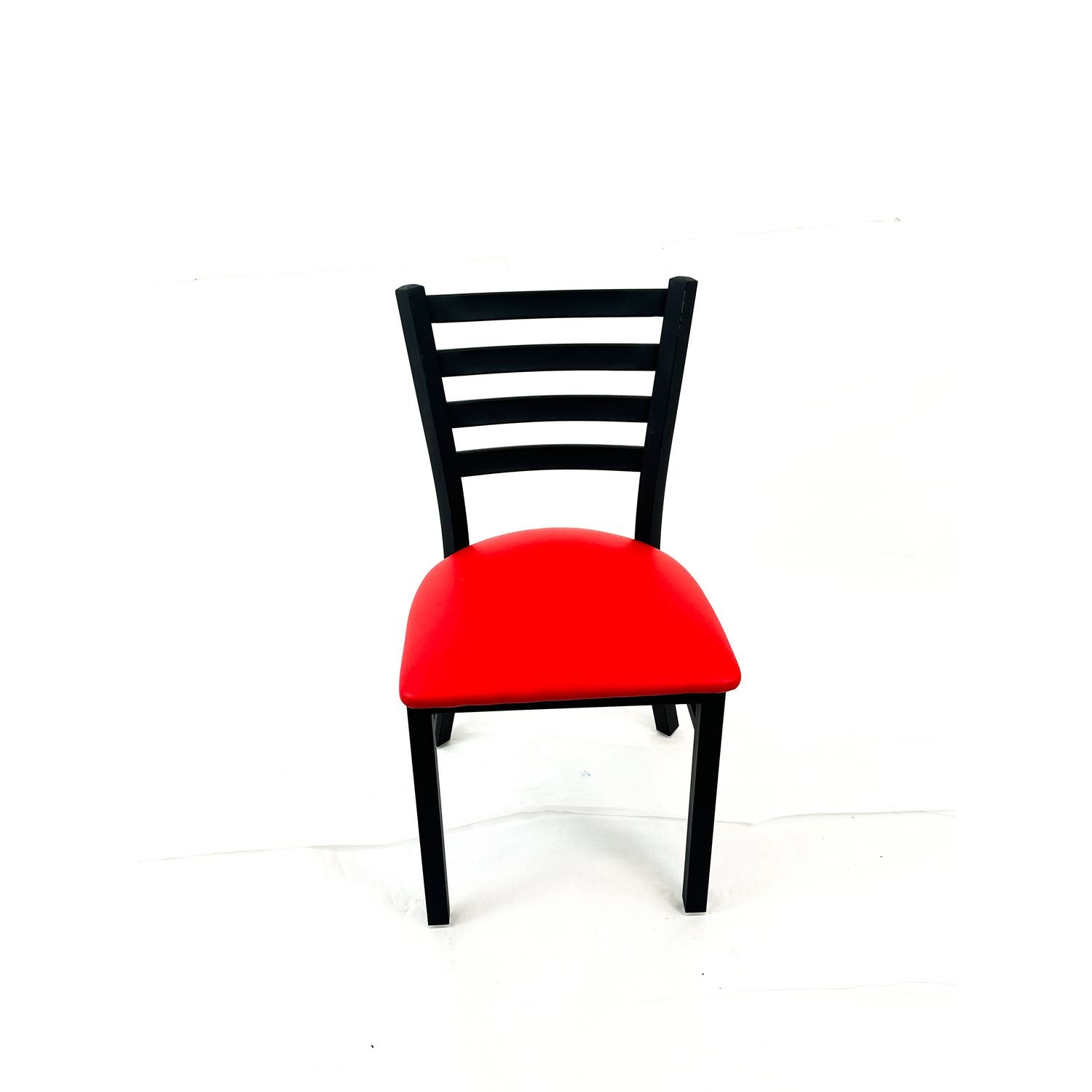 JMC Furniture White Horse Series Side Chairs, Supports Up to 300 lb, 18" Seat Height, Red Seat, Black Back, Black Base - Bloom Skins
