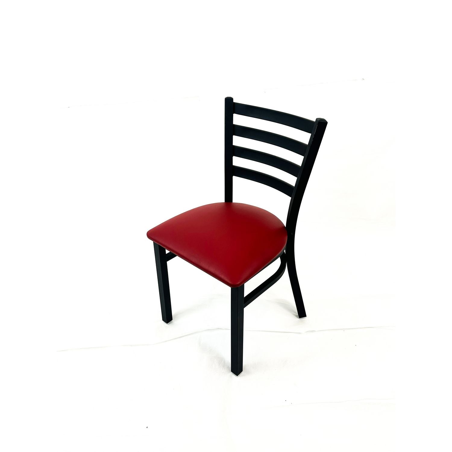 JMC Furniture White Horse Series Side Chairs, Supports Up to 300 lb, 18" Seat Height, Burgundy Seat, Black Back, Black Base - Bloom Skins