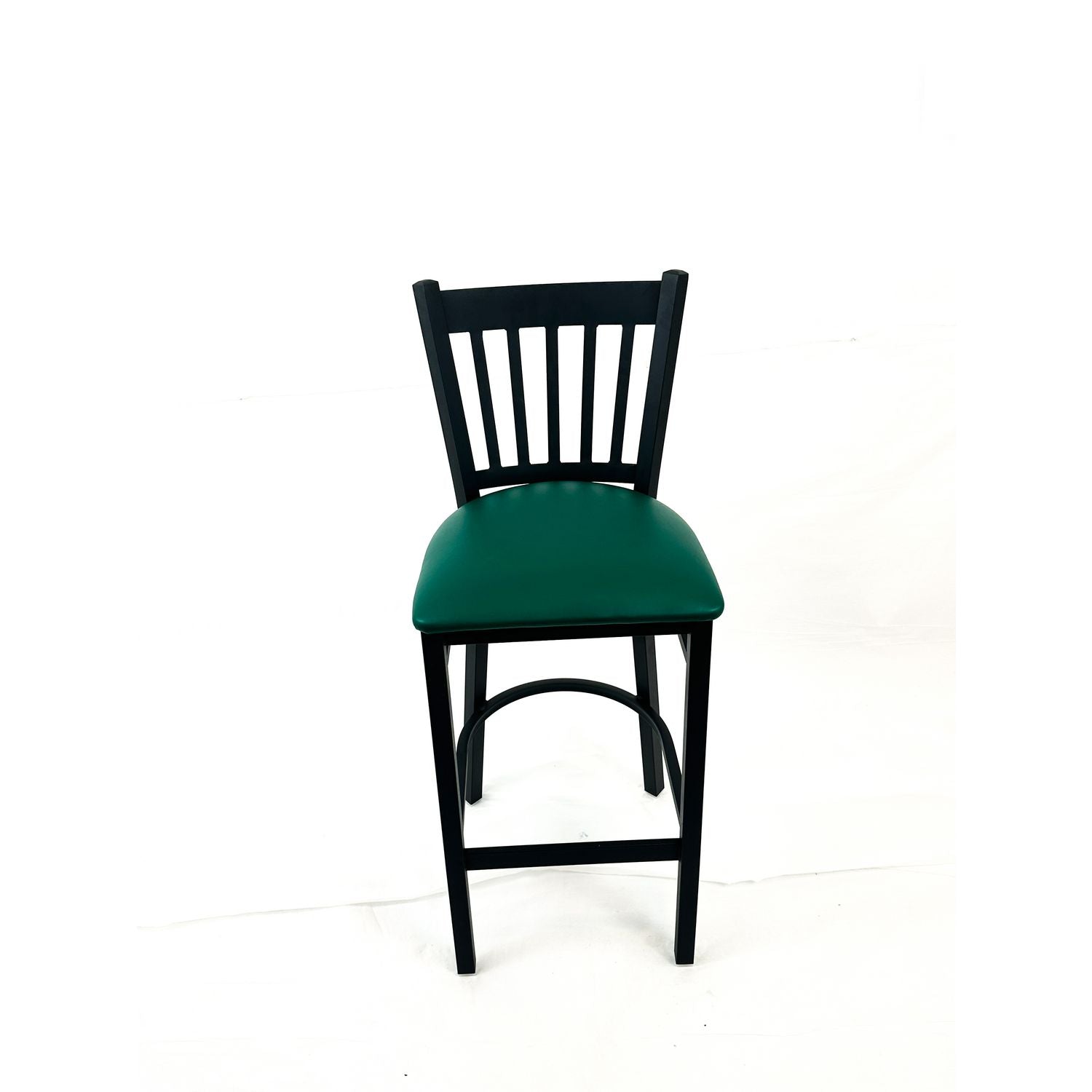 JMC Furniture Cobra Series Barstool, Supports Up to 300 lbs, 28.5" Seat Height, Green Seat, Black Back, Black Base - Bloom Skins