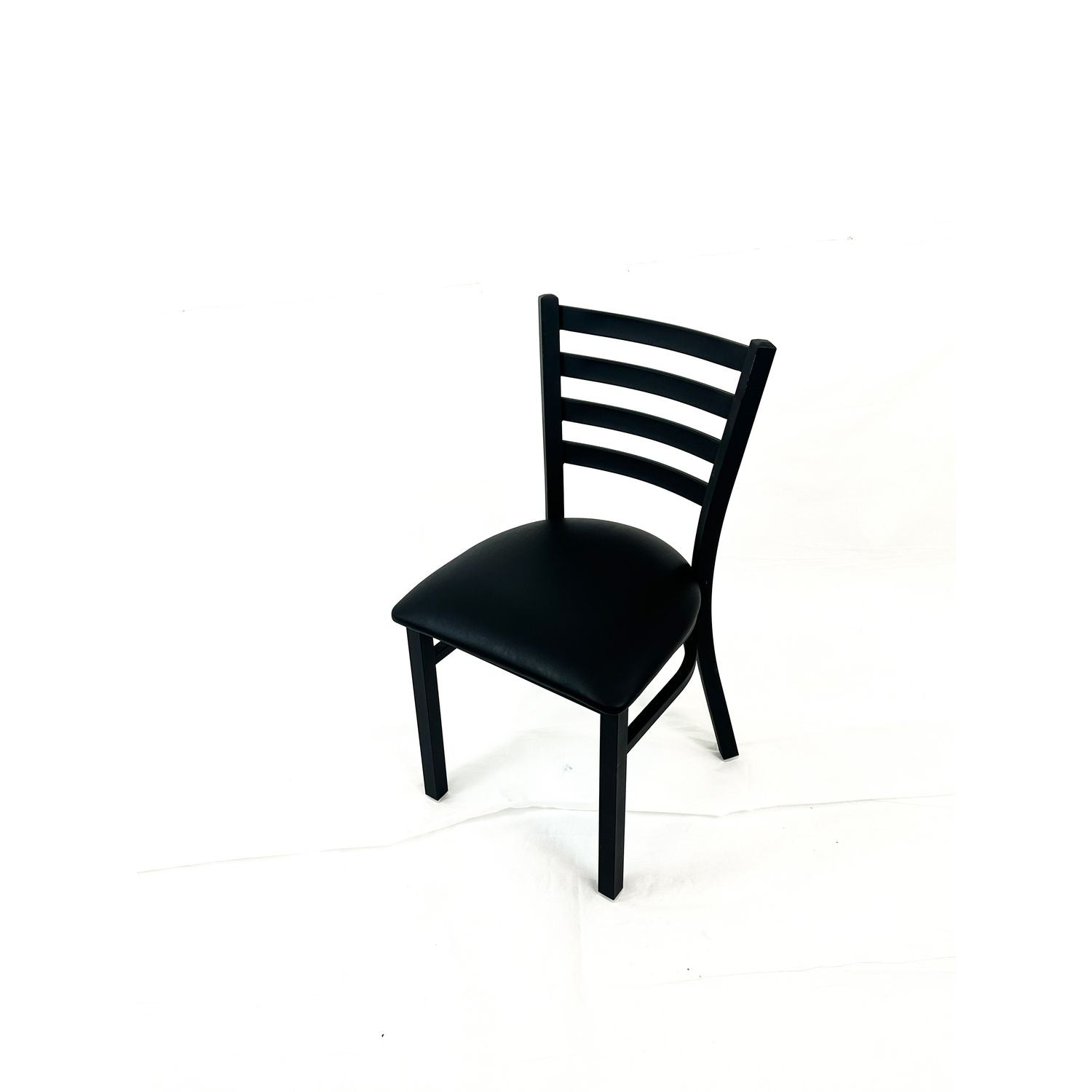 JMC Furniture White Horse Series Side Chairs, Supports Up to 300 lb, 18" Seat Height, Black Seat, Black Back, Black Base - Bloom Skins