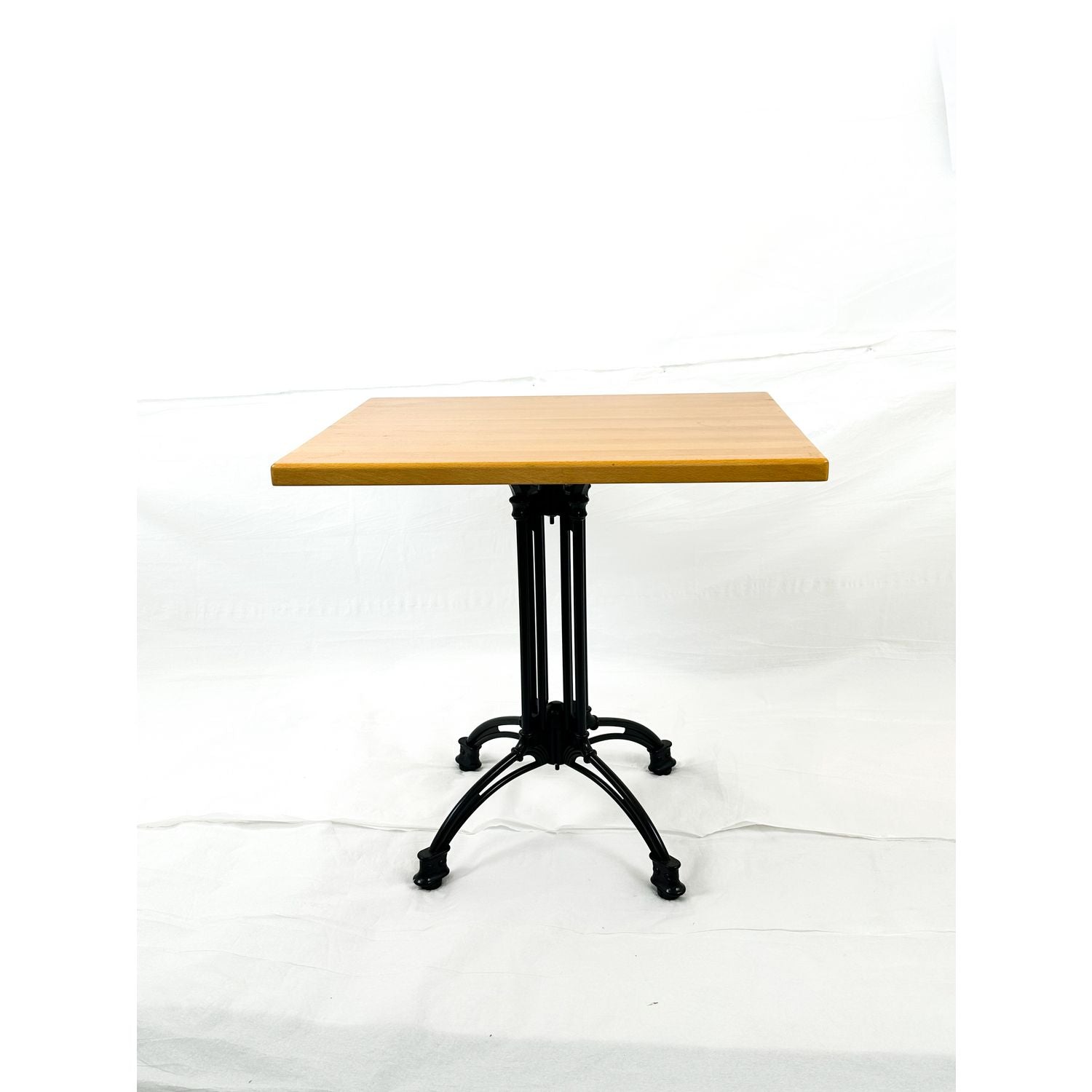 JMC Furniture Solid Wood Tables, Cast Iron Base, Square, 36w x 36d x 29.75h, Natural - Bloom Skins