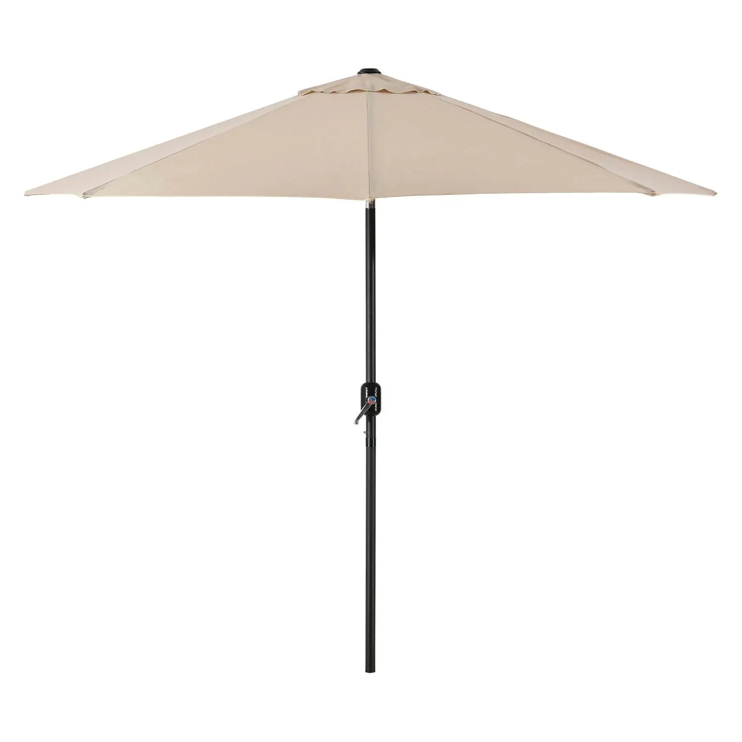 Global Industrial® Outdoor Umbrella with Tilt Mechanism, 102" Span, 94" Long, Tan Canopy, Black Handle