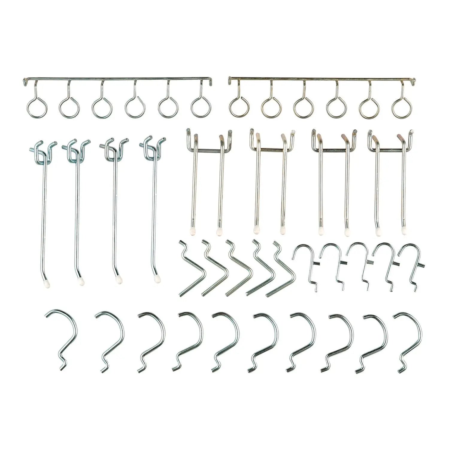 Global Industrial® Pegboard Hooks, 30-Piece Assorted Hooks, Steel