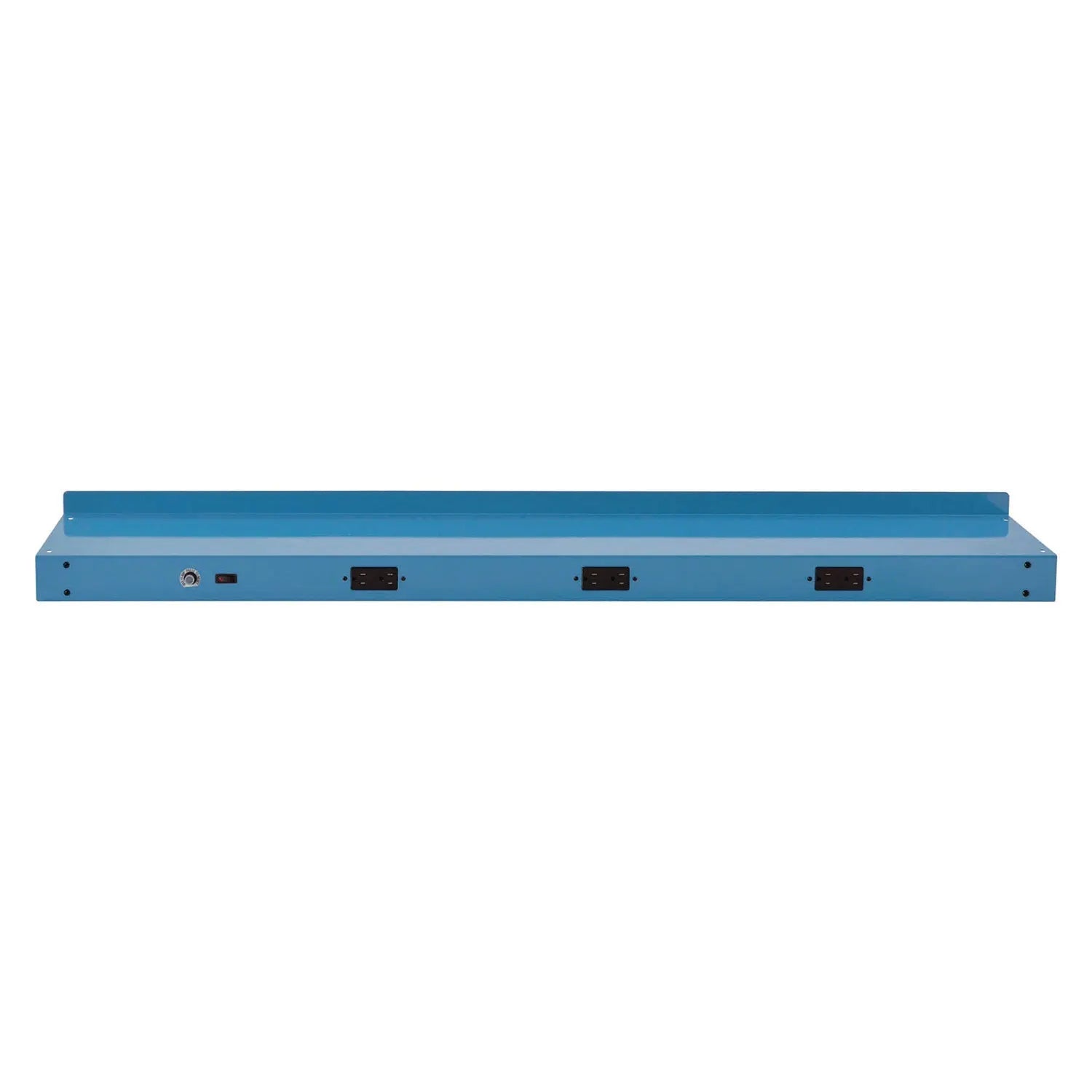 Global Industrial® Upper Workbench Shelf, 3 Duplex Outlets, For Use With 72" Wide Workbenches, 100 lb Weight Capacity