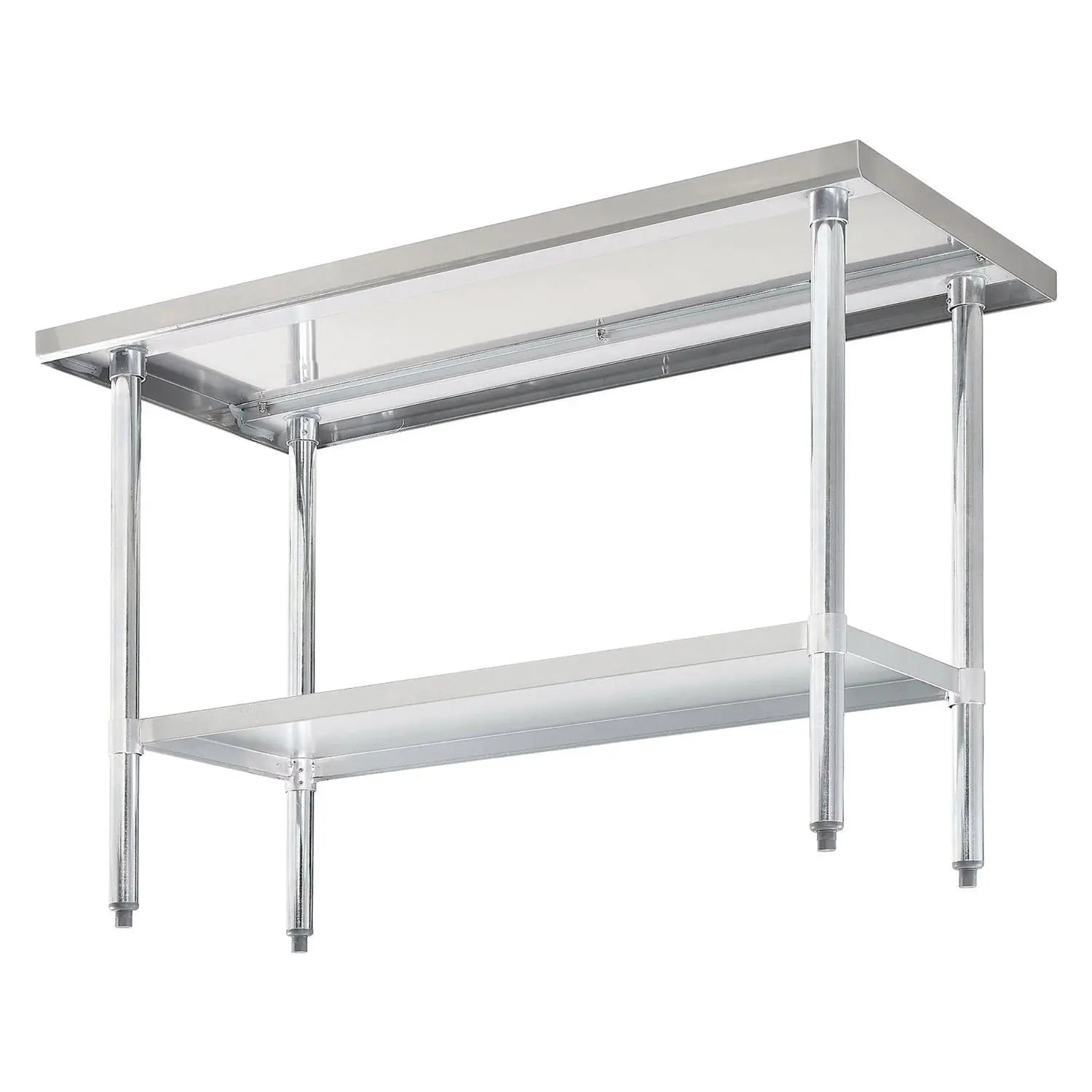 Global Industrial® Work Table with Undershelf, Rectangular, 72 x 30 x 35, Silver Top, Silver Base/Legs - Bloom Skins