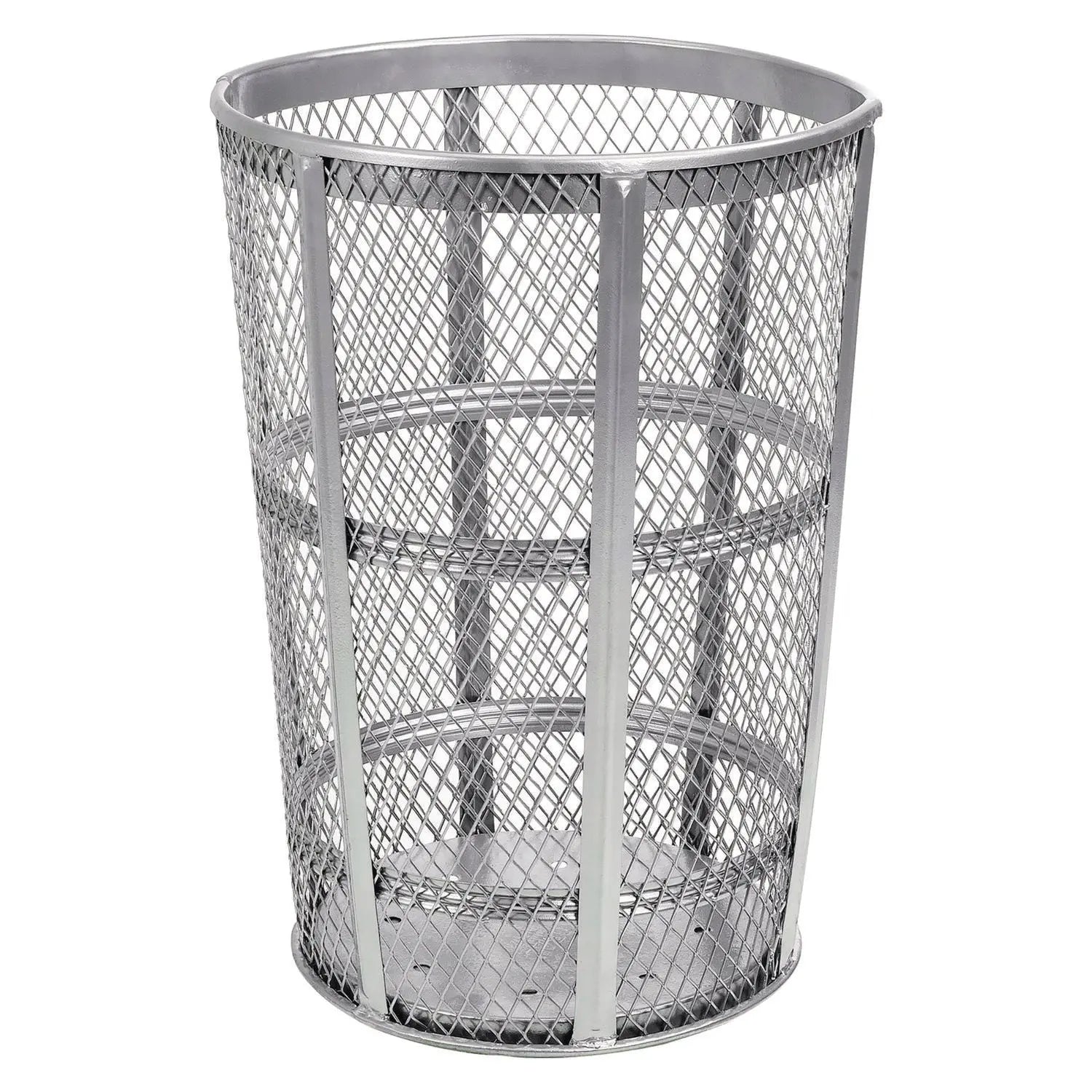 Global Industrial® Steel Mesh Corrosion Resistant Trash Can, 48 gal, Silver