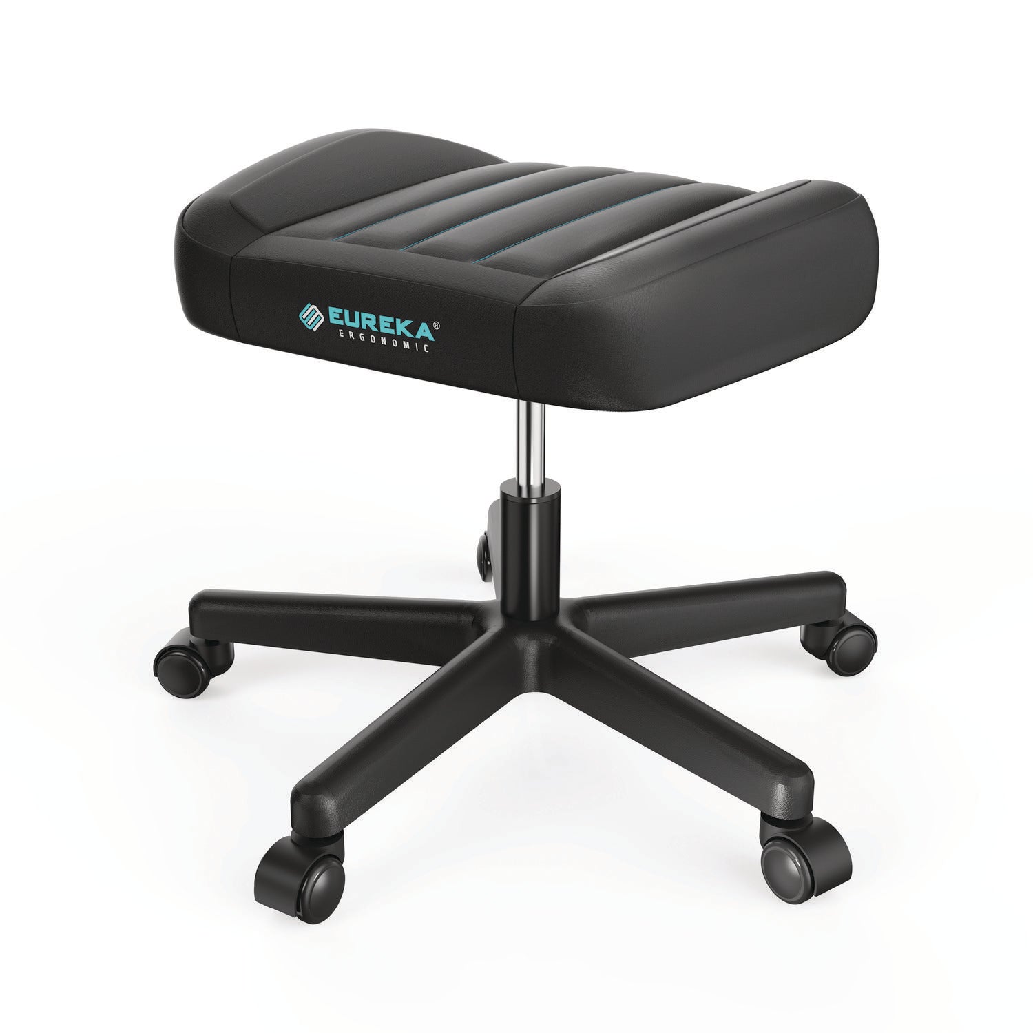 Eureka Ergonomic® Footstool with Wheels, 19.25 x 17.38 x 14.63 to 17.75, Black - Bloom Skins