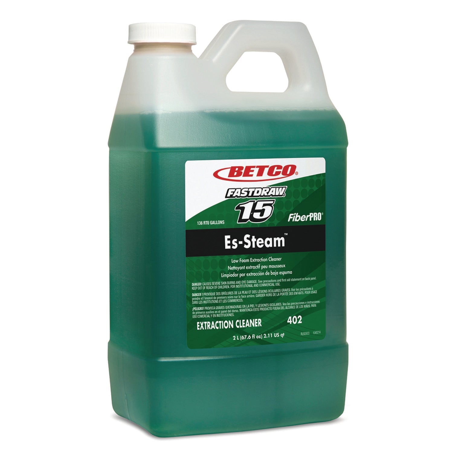 Betco® FiberPRO Es-Steam Carpet Cleaner, Country Fresh, 2 L Bottle, 4/Carton