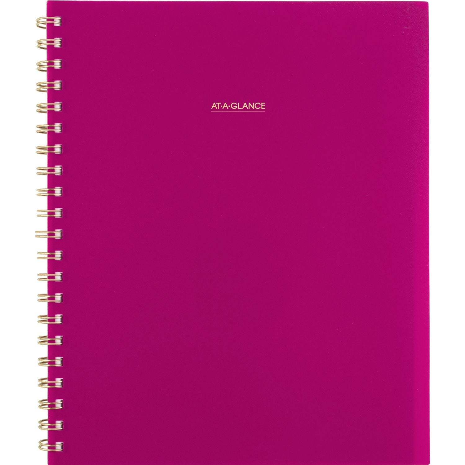 AT-A-GLANCE® Harmony Weekly/Monthly Poly Planner, Weekly: Vertical Format, 11 x 9.38, Purple/Gold Cover, 13-Month (Jan to Jan): 2025-2026