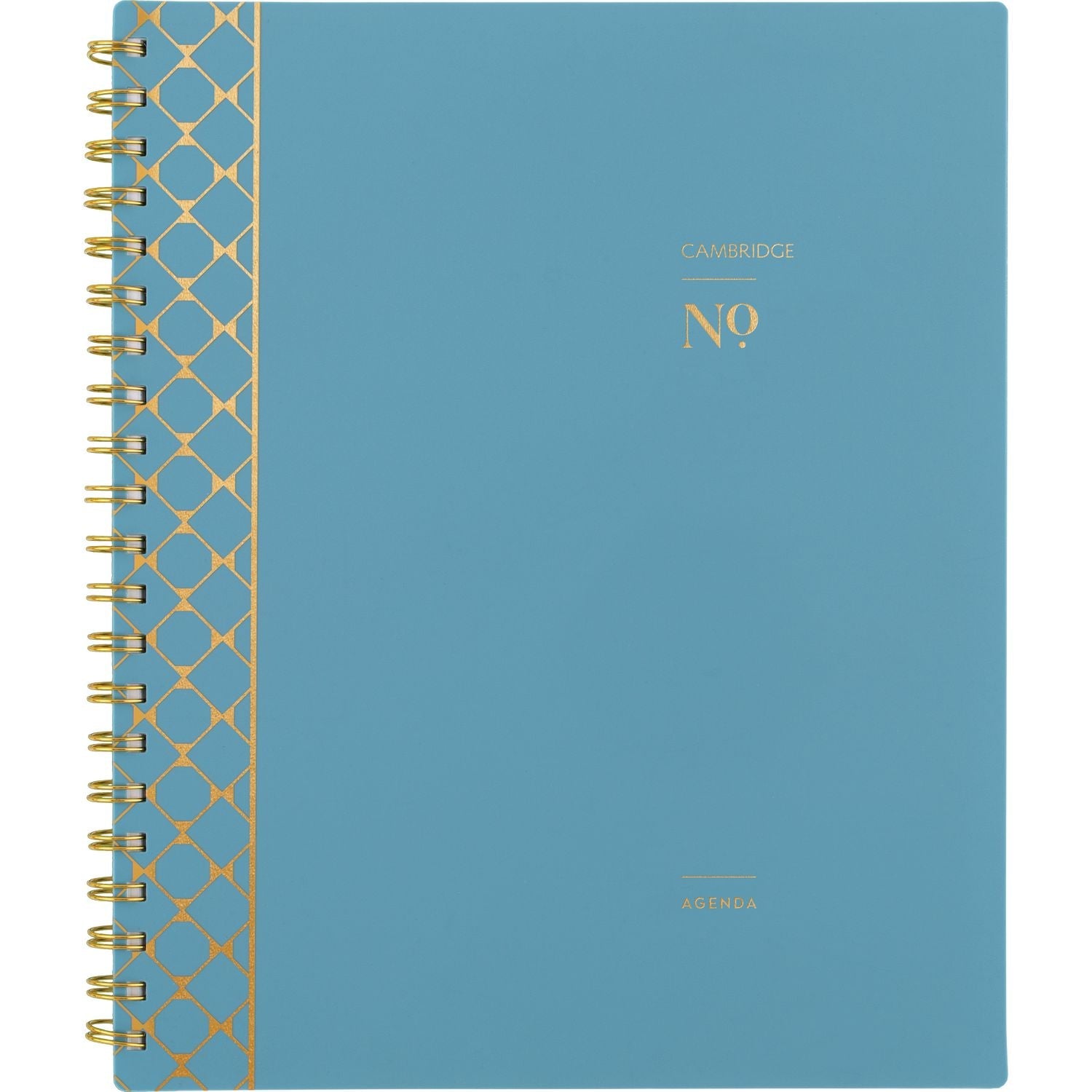 Cambridge® Workstyle Weekly/Monthly Planner, Geometric Artwork, 11 x 9.38, Blue/Gold Cover, 12-Month (Jan to Dec): 2025