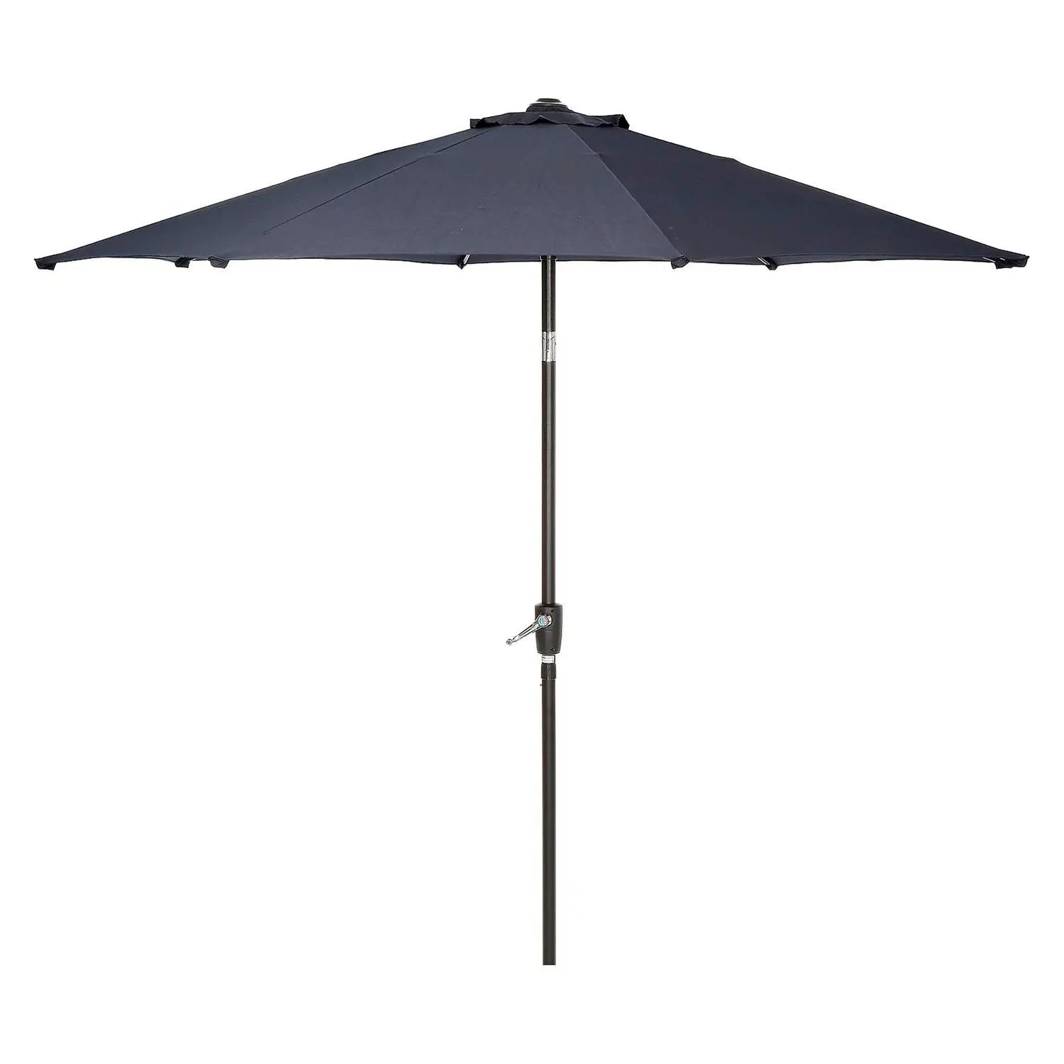 Global Industrial® Outdoor Umbrella with Tilt Mechanism, 102" Span, 94" Long, Navy Blue Canopy, Black Handle