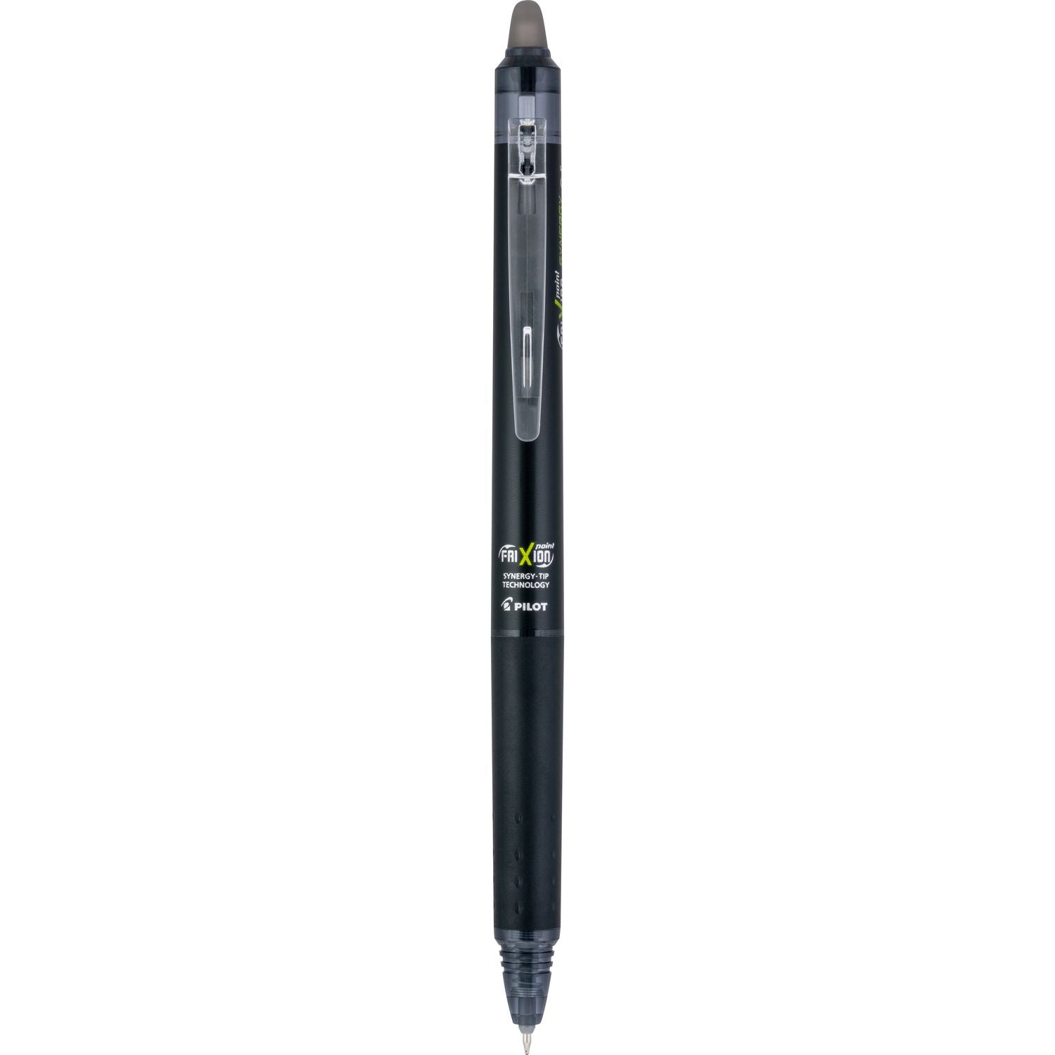 Pilot® FriXion Synergy Clicker Erasable Gel Pen, Retractable, Extra-Fine 0.5 mm, Black Ink, Black/Smoke Barrel, Dozen - Bloom Skins