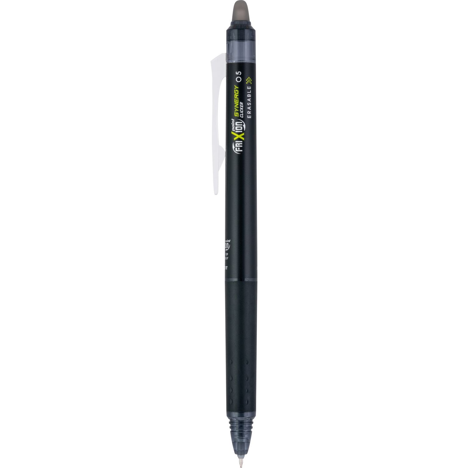 Pilot® FriXion Synergy Clicker Erasable Gel Pen, Retractable, Extra-Fine 0.5 mm, Black Ink, Black/Smoke Barrel, Dozen - Bloom Skins