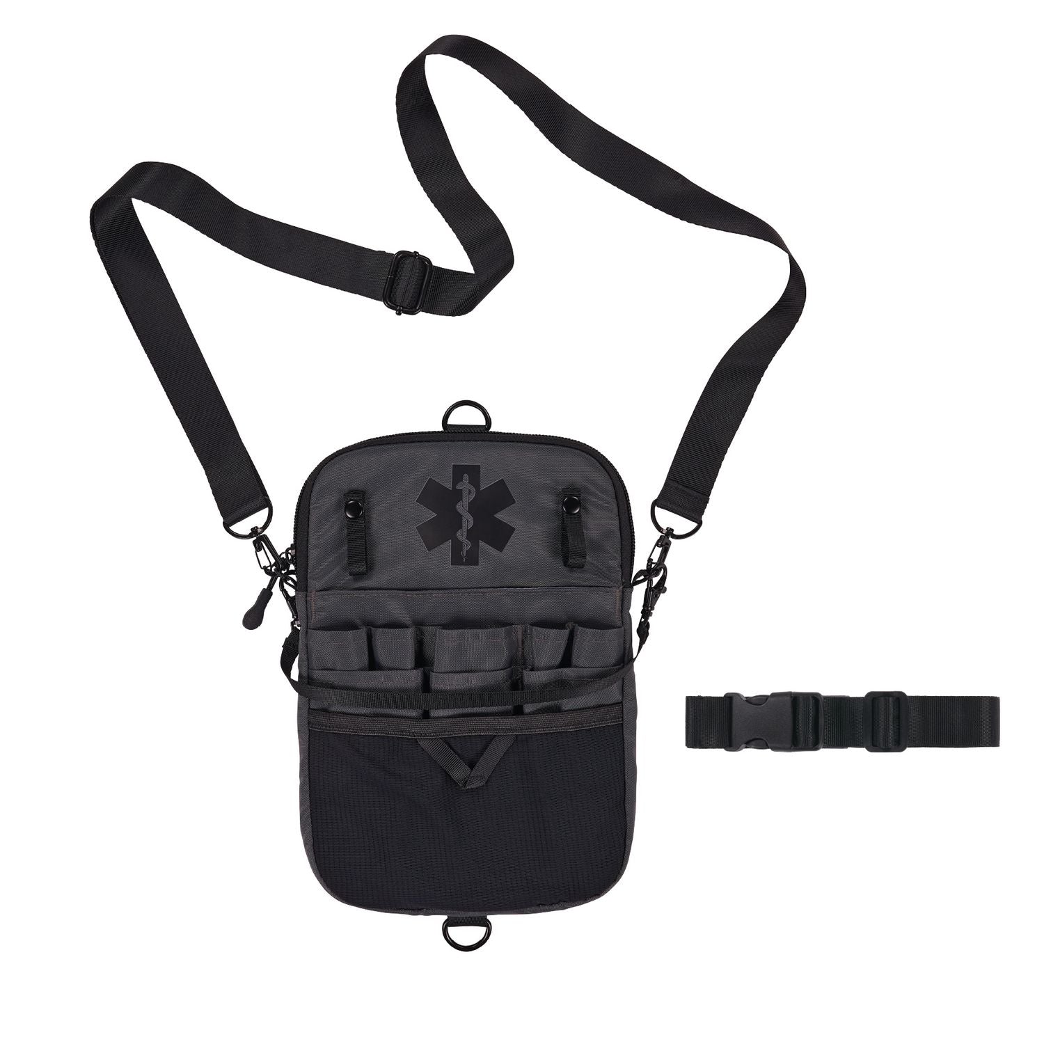 ergodyne® Arsenal 5717 Convertible Nurse Belt Bag, 10 Compartments, 7 x 10, Nylon, Black