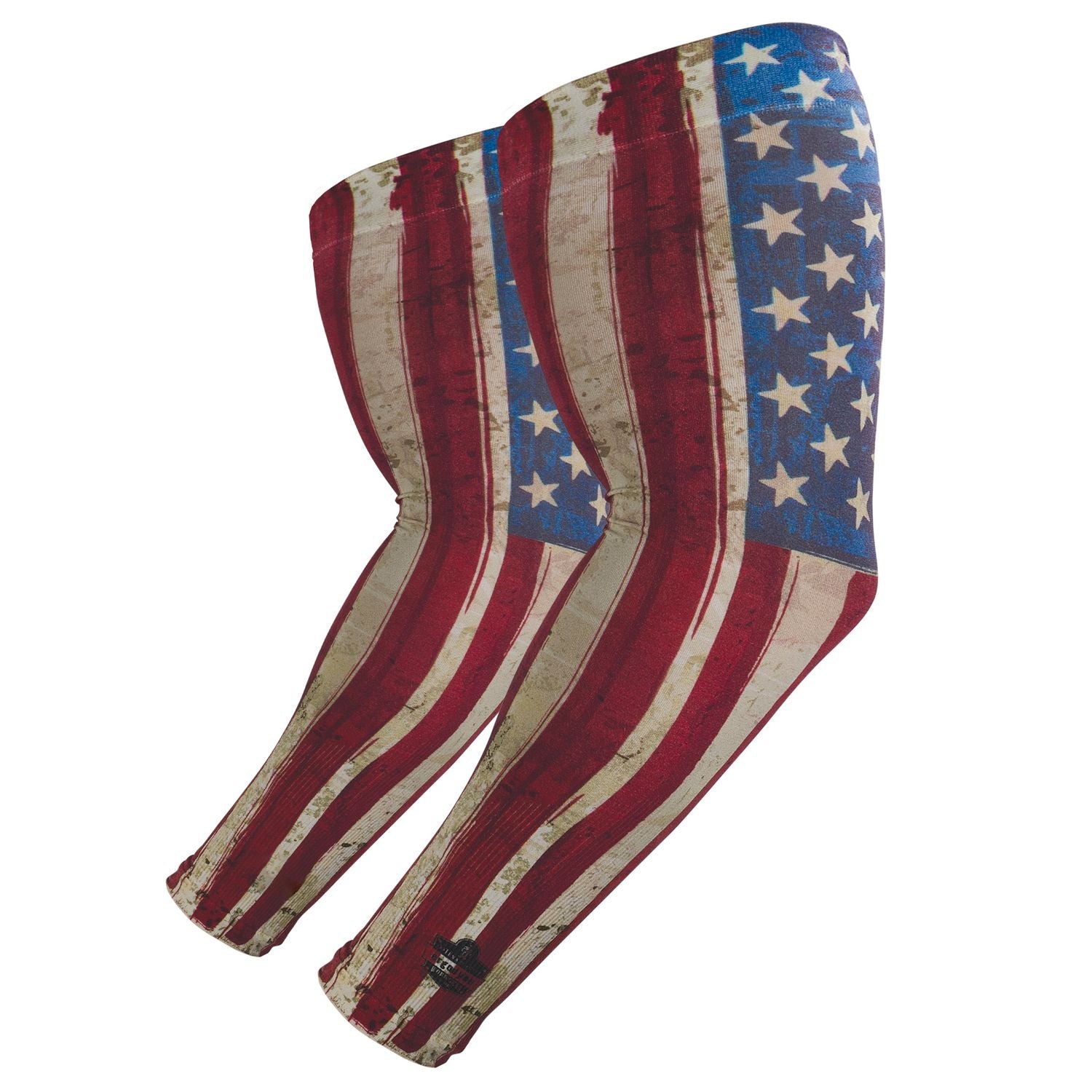 ergodyne® Chill-Its 6695 Sun Protection Arm Sleeves, Polyester/Spandex, Medium/Large, American Flag