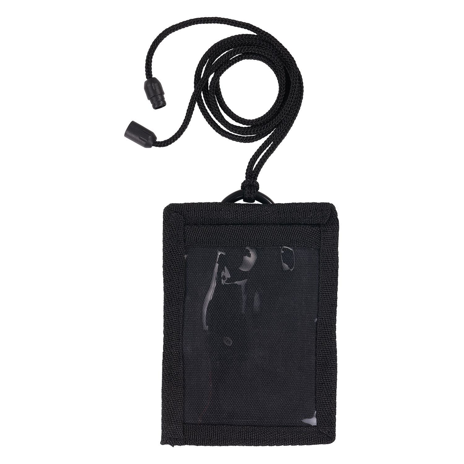 ergodyne® Squids 3389 Wallet ID/Badge Holder,Horizontal/Vertical, Black, 3.75 x 5 for 2.75 x 3.5 Insert, 18" Cord