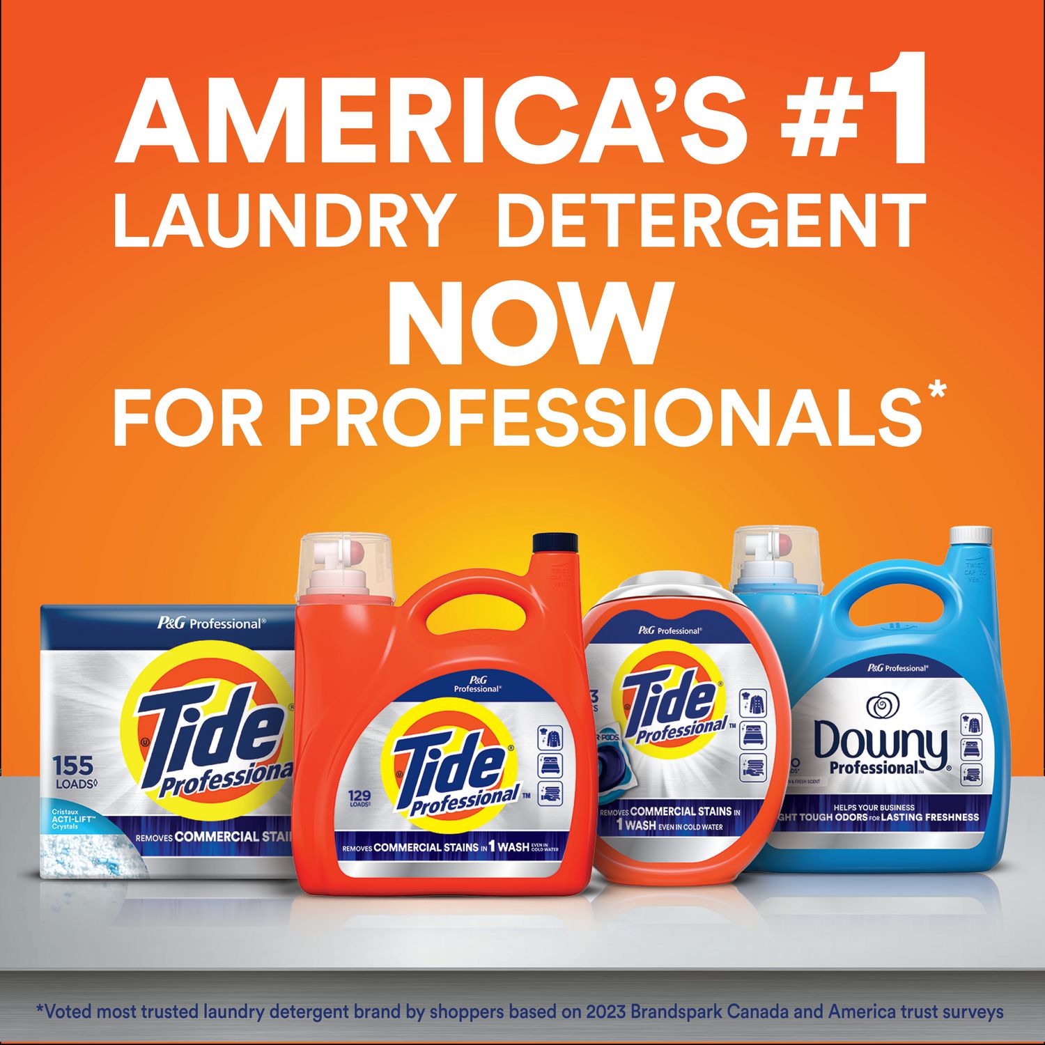 Tide® Professional™ Commercial Power PODS Laundry Detergent, 63 Liquid Pods/Tub, 4 Tubs/Carton