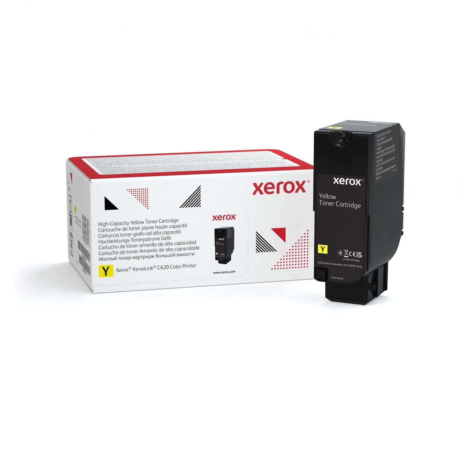 Xerox® 006R04627 High-Yield Toner, 12,000 Page-Yield, Yellow